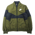 NIKE シンセティック フィル ボンバージャケット 中綿 M カーキ ポリエステル スウォッシュロゴ NSW SYNTHETIC FILL FZ CD9235-395