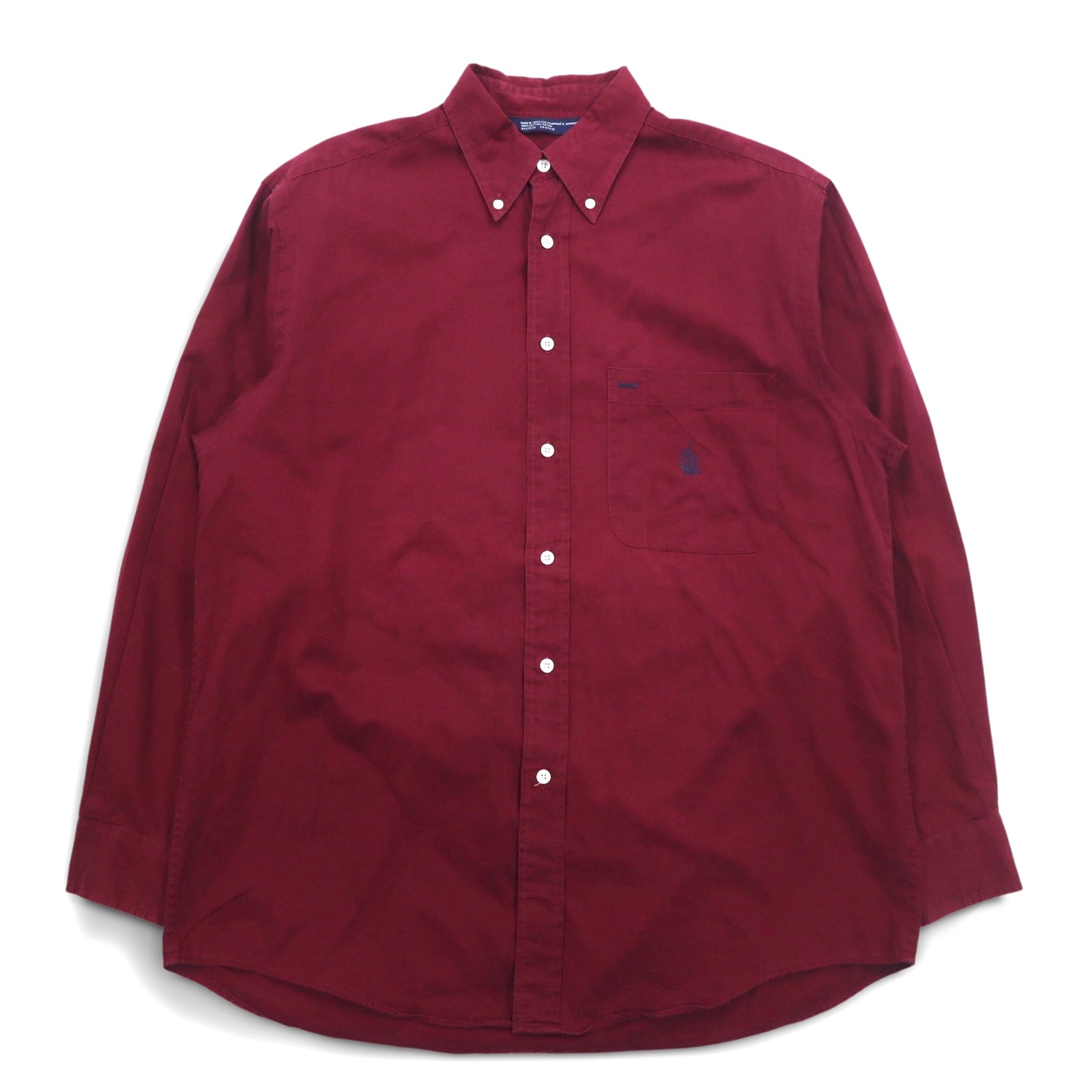 Nautica anni '90 camicia button-down XL bordeaux cotone made in Jamaica