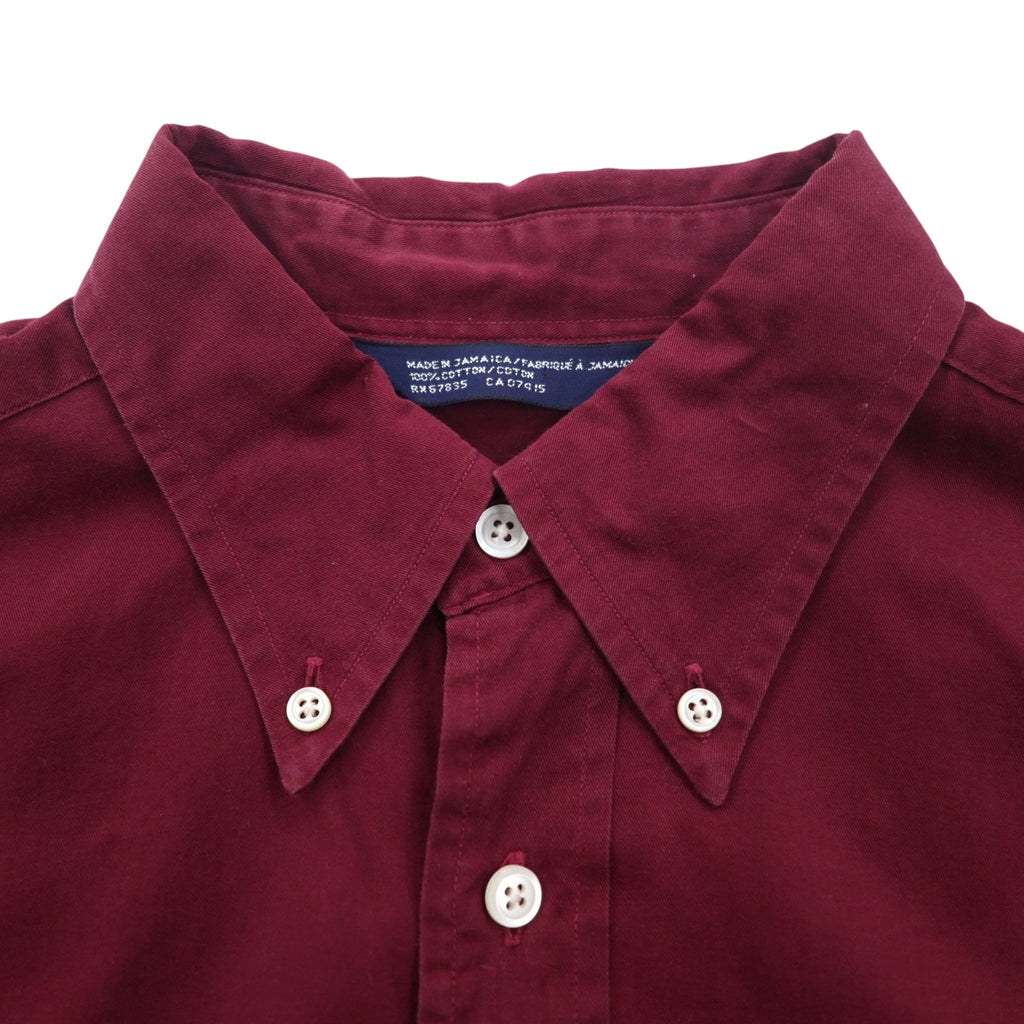 Nautica anni '90 camicia button-down XL bordeaux cotone made in Jamaica