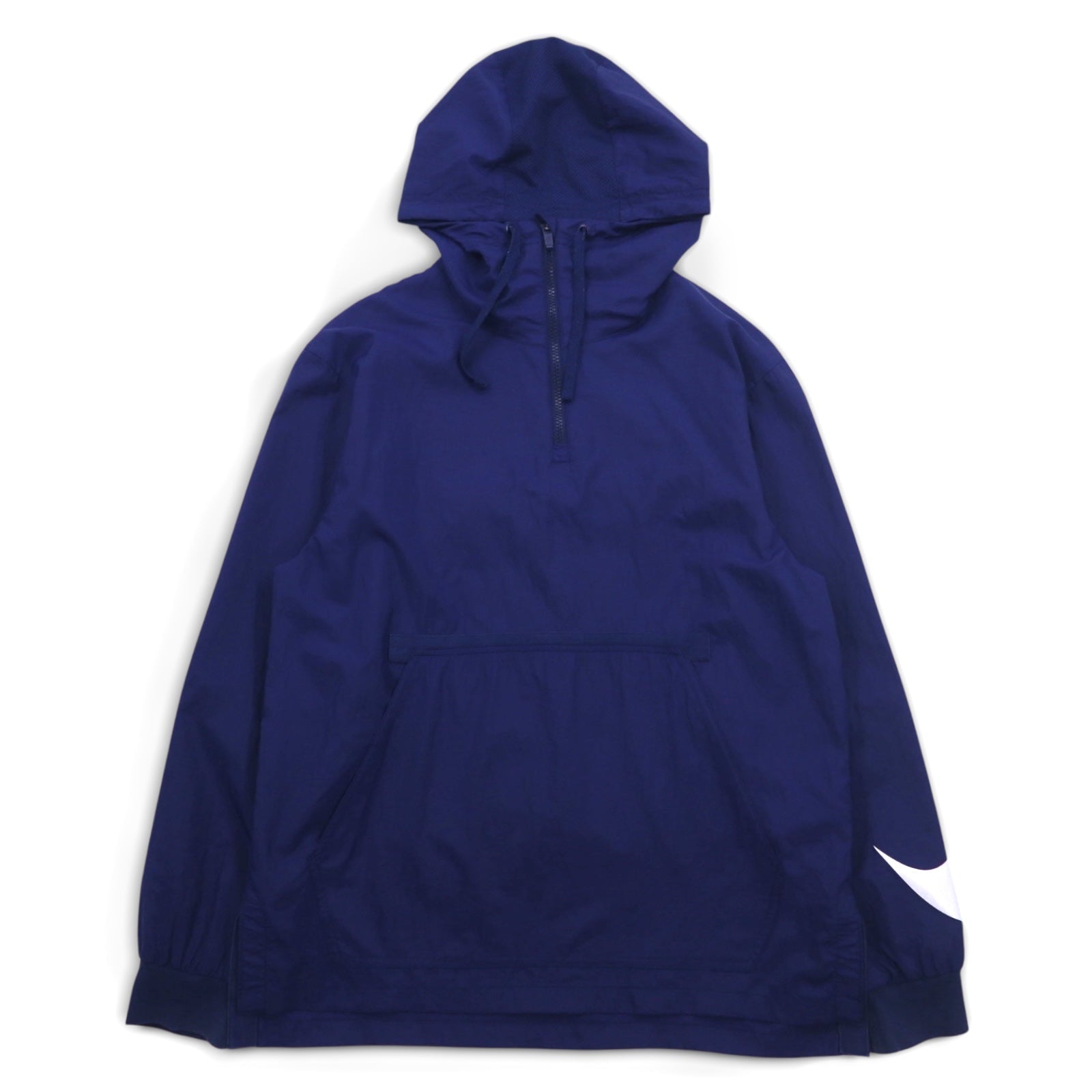 NIKE Giacca a vento con mezza zip M Blu navy logo sulle maniche Swoosh NSW JKT HD WVN PKBL 833867-429