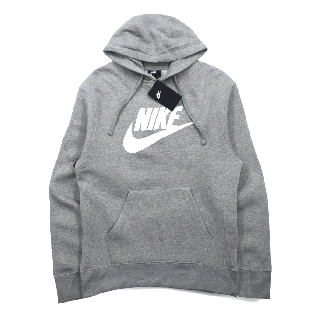 NIKE Felpa con cappuccio pullover stampa logo Swoosh M grigia NSW CLUB HOODIE BV2973-063 Made in Pakistan Articolo nuovo