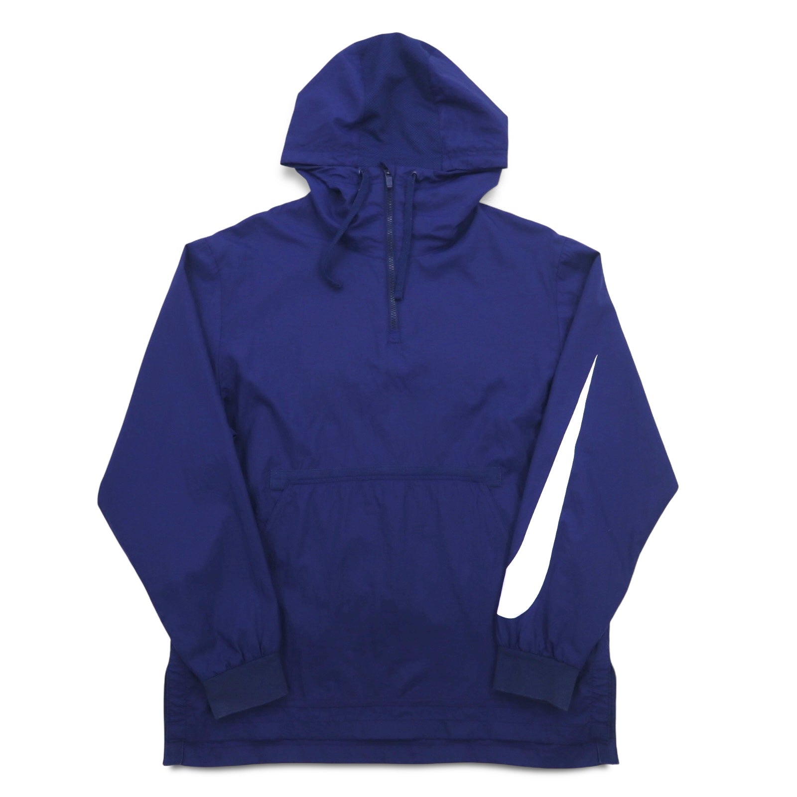 NIKE Giacca a vento con mezza zip M Blu navy logo sulle maniche Swoosh NSW JKT HD WVN PKBL 833867-429