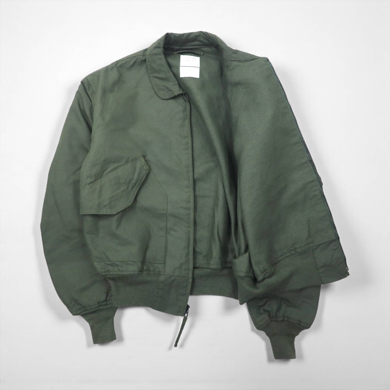 US ARMY CWU-36 P フライトジャケット L カーキ アラミド繊維 難燃 8415-01-608-2983 VALLEY APPAREL