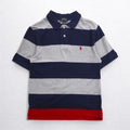Polo Ralph Lauren Polo a righe L Grigio navy Cotone Piquet Ricamo piccolo pony