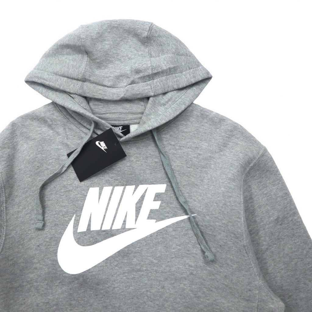 NIKE Felpa con cappuccio pullover stampa logo Swoosh M grigia NSW CLUB HOODIE BV2973-063 Made in Pakistan Articolo nuovo
