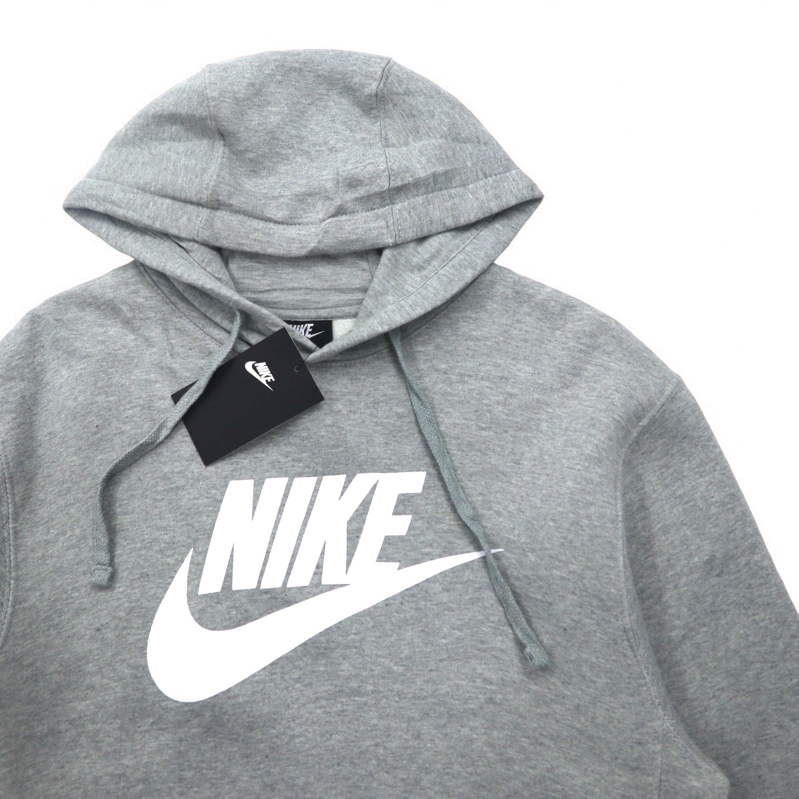 NIKE Felpa con cappuccio pullover stampa logo Swoosh M grigia NSW CLUB HOODIE BV2973-063 Made in Pakistan Articolo nuovo