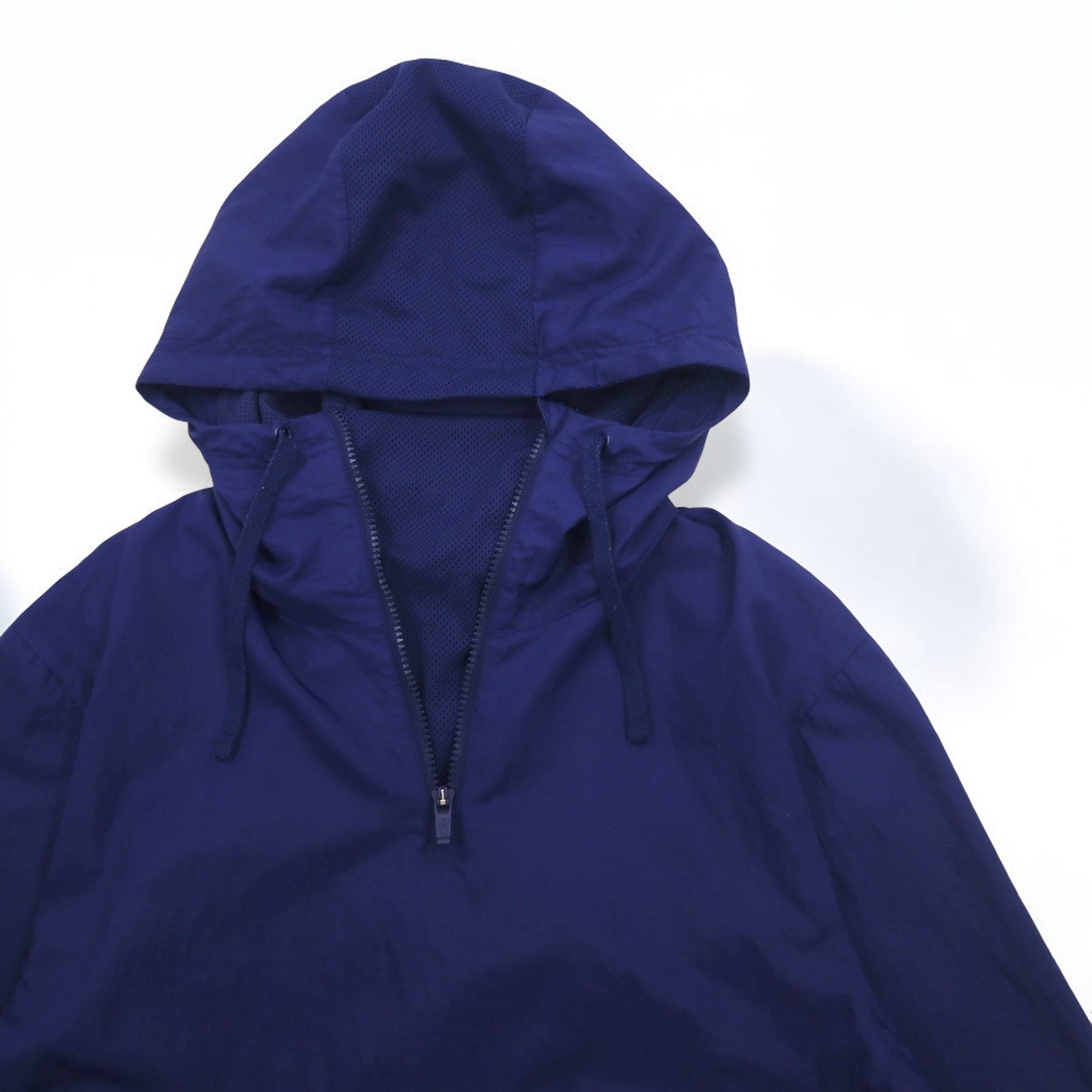 NIKE Giacca a vento con mezza zip M Blu navy logo sulle maniche Swoosh NSW JKT HD WVN PKBL 833867-429