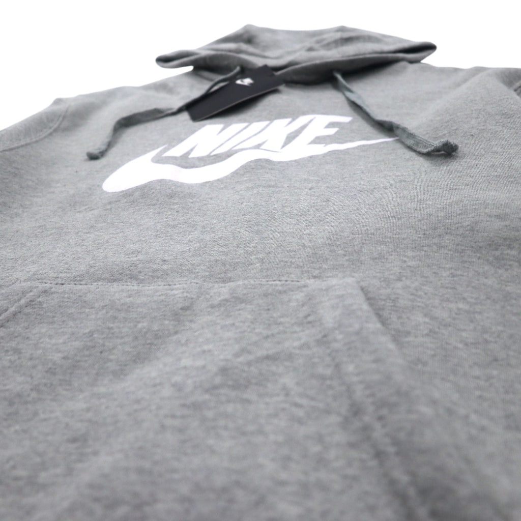 NIKE Felpa con cappuccio pullover stampa logo Swoosh M grigia NSW CLUB HOODIE BV2973-063 Made in Pakistan Articolo nuovo
