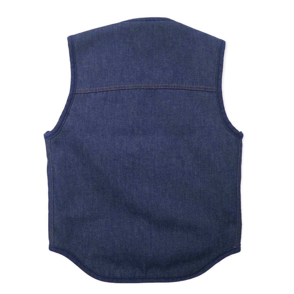 ROEBUCKS (Sears) Gilet di jeans con fodera in pile anni '80, taglia S, blu, cotone, 2 tasche