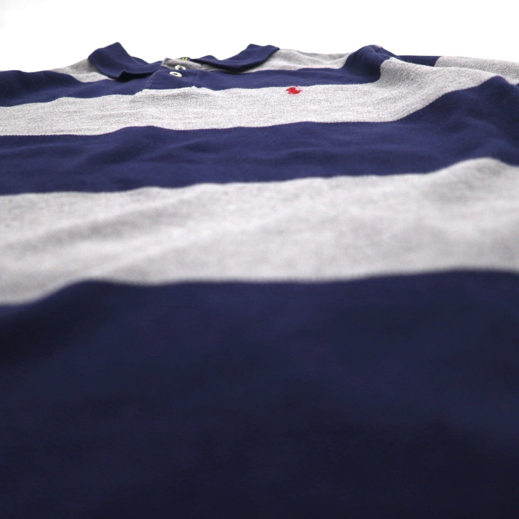 Polo Ralph Lauren Polo a righe L Grigio navy Cotone Piquet Ricamo piccolo pony
