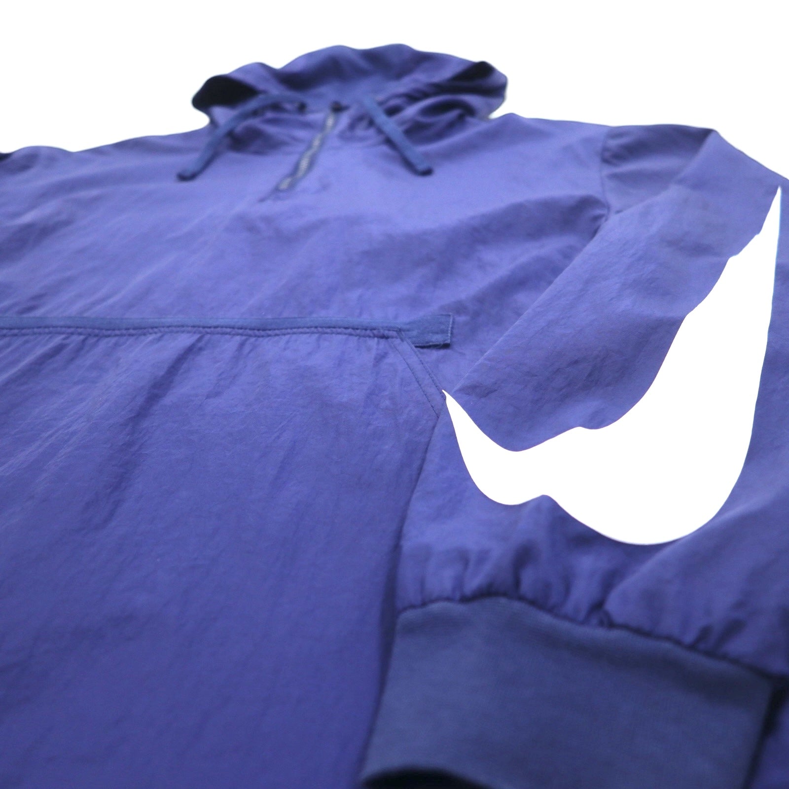 NIKE Giacca a vento con mezza zip M Blu navy logo sulle maniche Swoosh NSW JKT HD WVN PKBL 833867-429