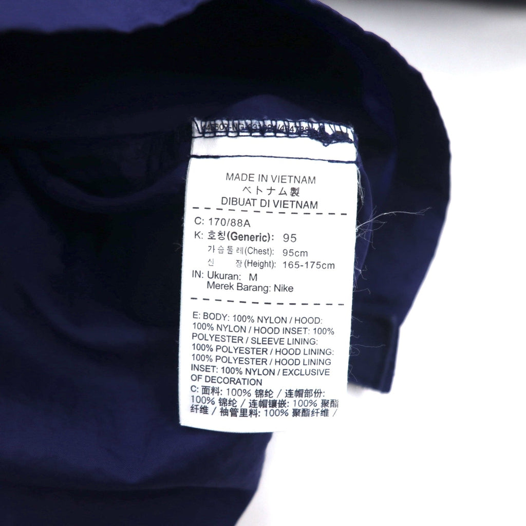 NIKE ハーフジップ アノラックパーカー M ネイビー 袖ロゴ スウォッシュ NSW JKT HD WVN PKBL 833867-429