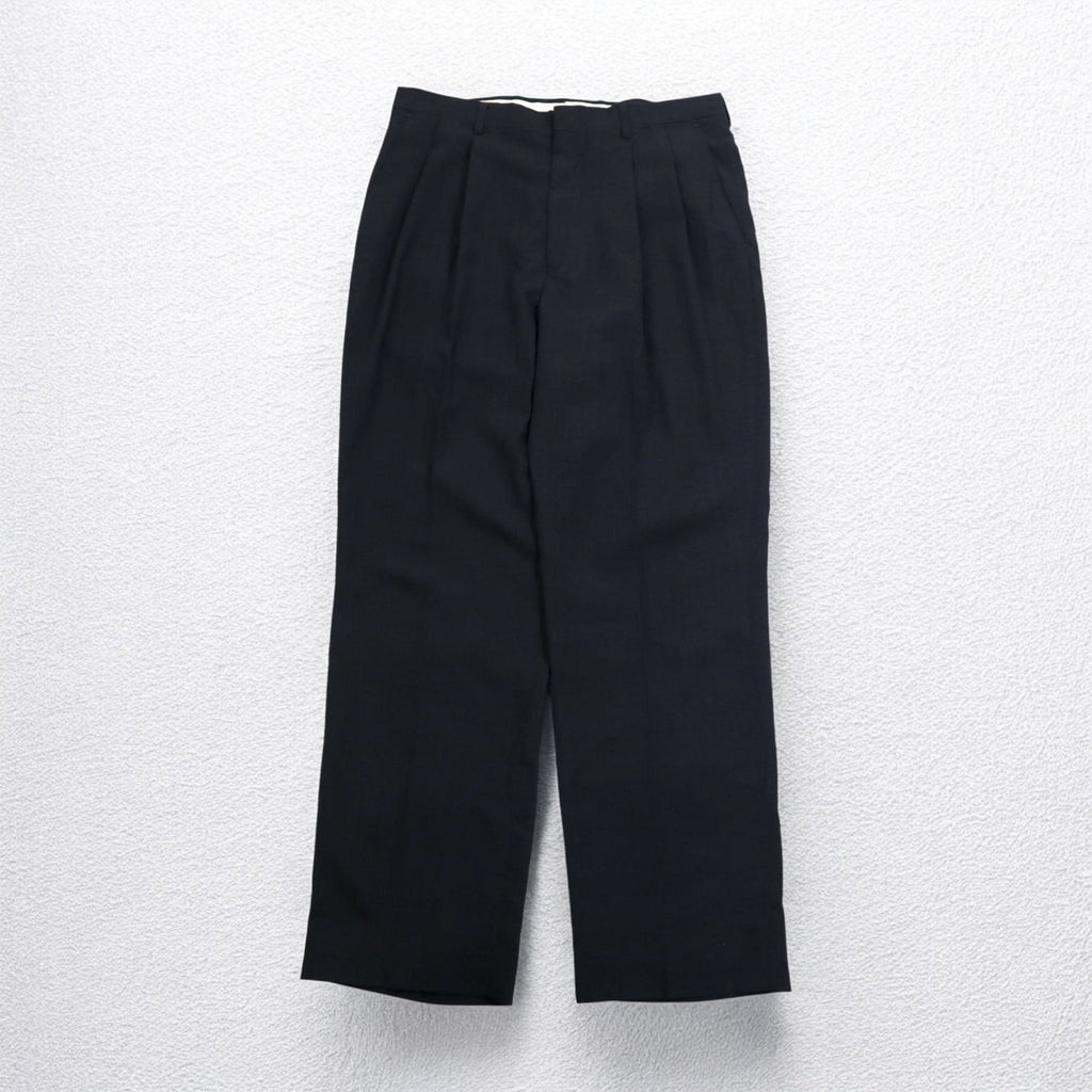 Pantalone classico HAGGAR anni '80 fabbricato negli USA, a due pieghe, con piega centrale, taglia M, grigio, in poliestere e lana.