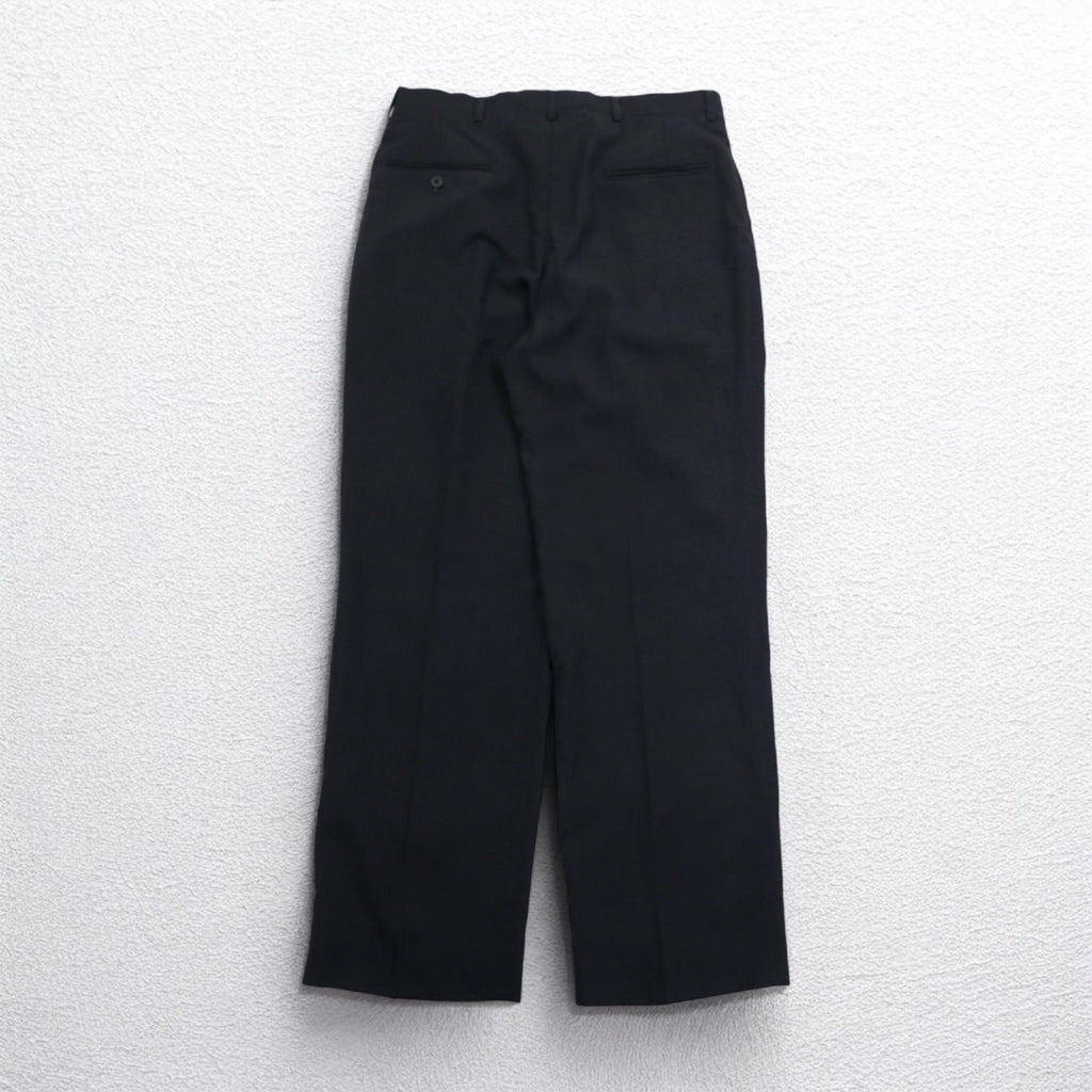 Pantalone classico HAGGAR anni '80 fabbricato negli USA, a due pieghe, con piega centrale, taglia M, grigio, in poliestere e lana.