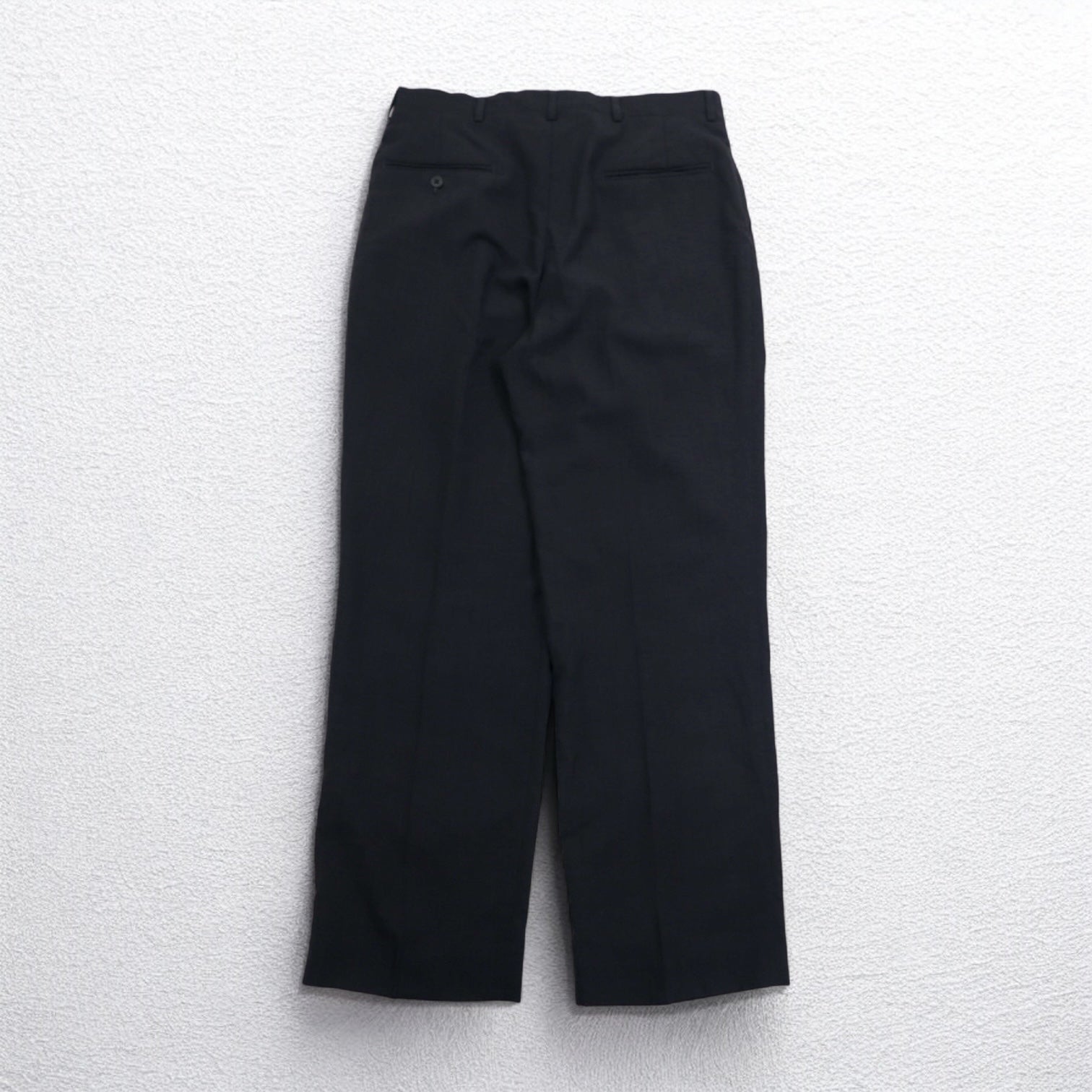 Pantalone classico HAGGAR anni '80 fabbricato negli USA, a due pieghe, con piega centrale, taglia M, grigio, in poliestere e lana.