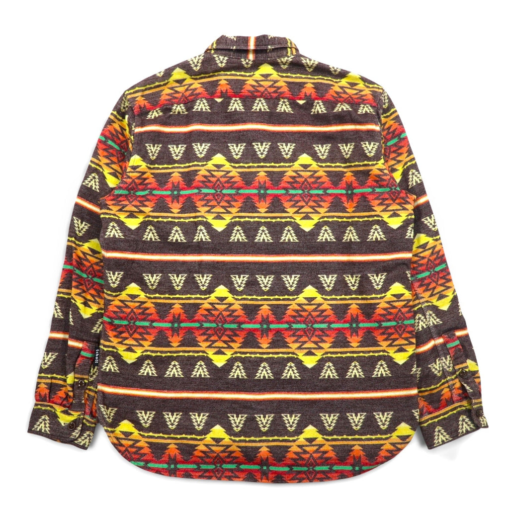 SCHOTT BROS. Camicia di flanella con motivo nativo L Multicolore Cotone Taschino sul petto 3105047