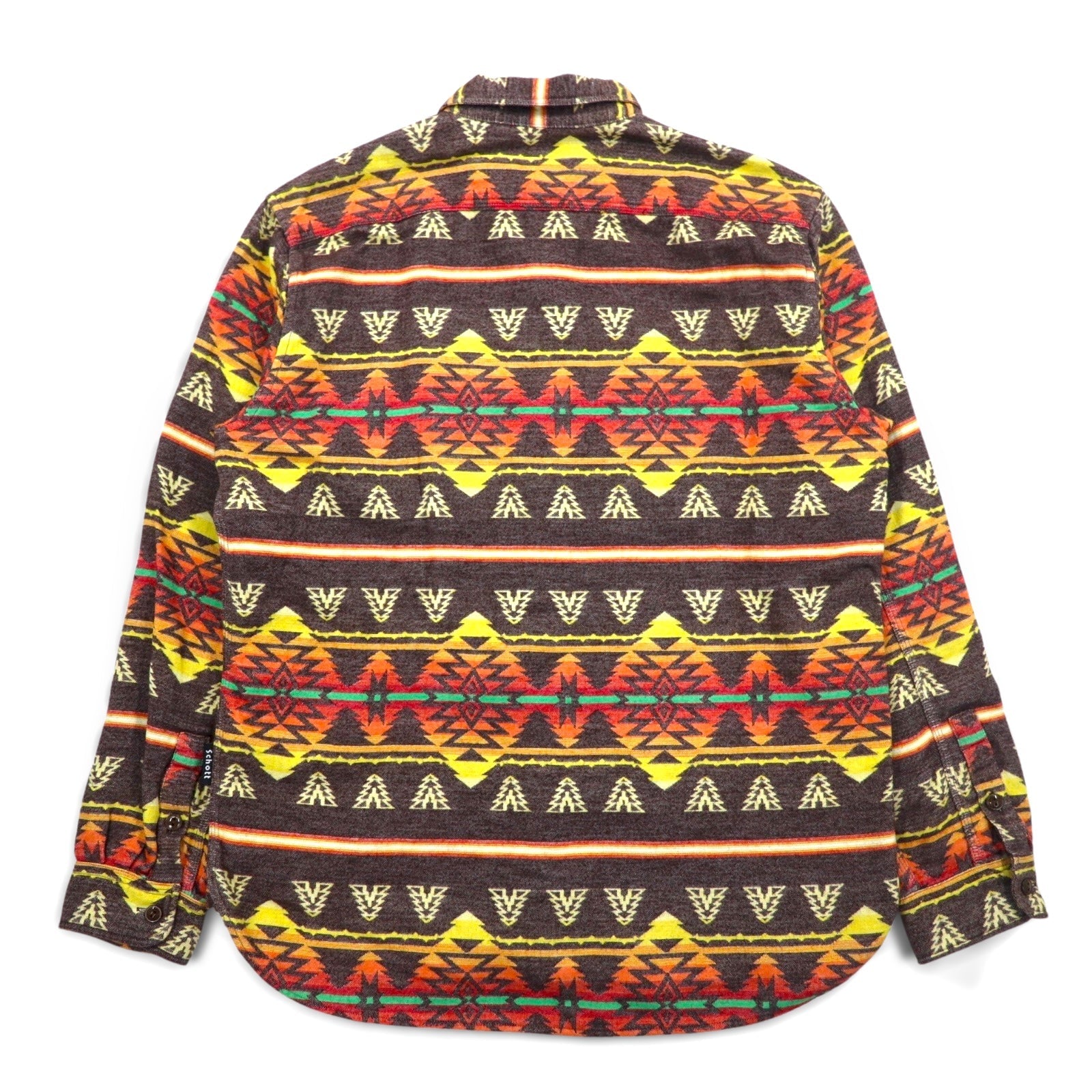 SCHOTT BROS. Camicia di flanella con motivo nativo L Multicolore Cotone Taschino sul petto 3105047