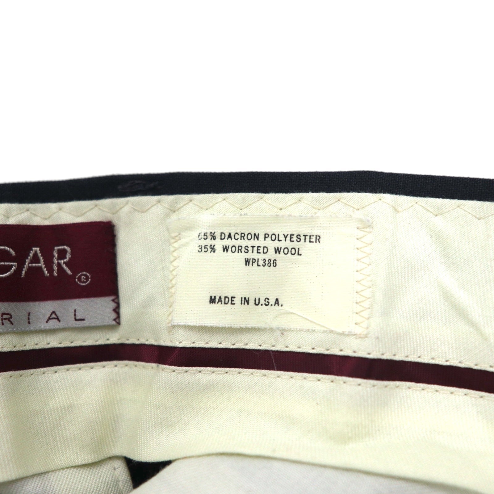 Pantalone classico HAGGAR anni '80 fabbricato negli USA, a due pieghe, con piega centrale, taglia M, grigio, in poliestere e lana.