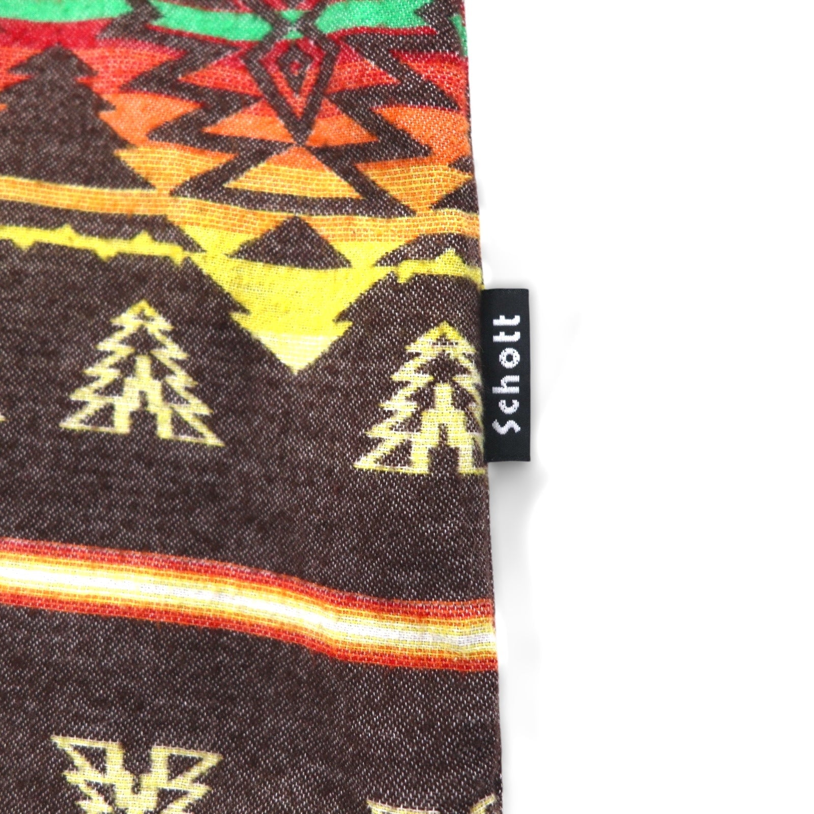 SCHOTT BROS. Camicia di flanella con motivo nativo L Multicolore Cotone Taschino sul petto 3105047