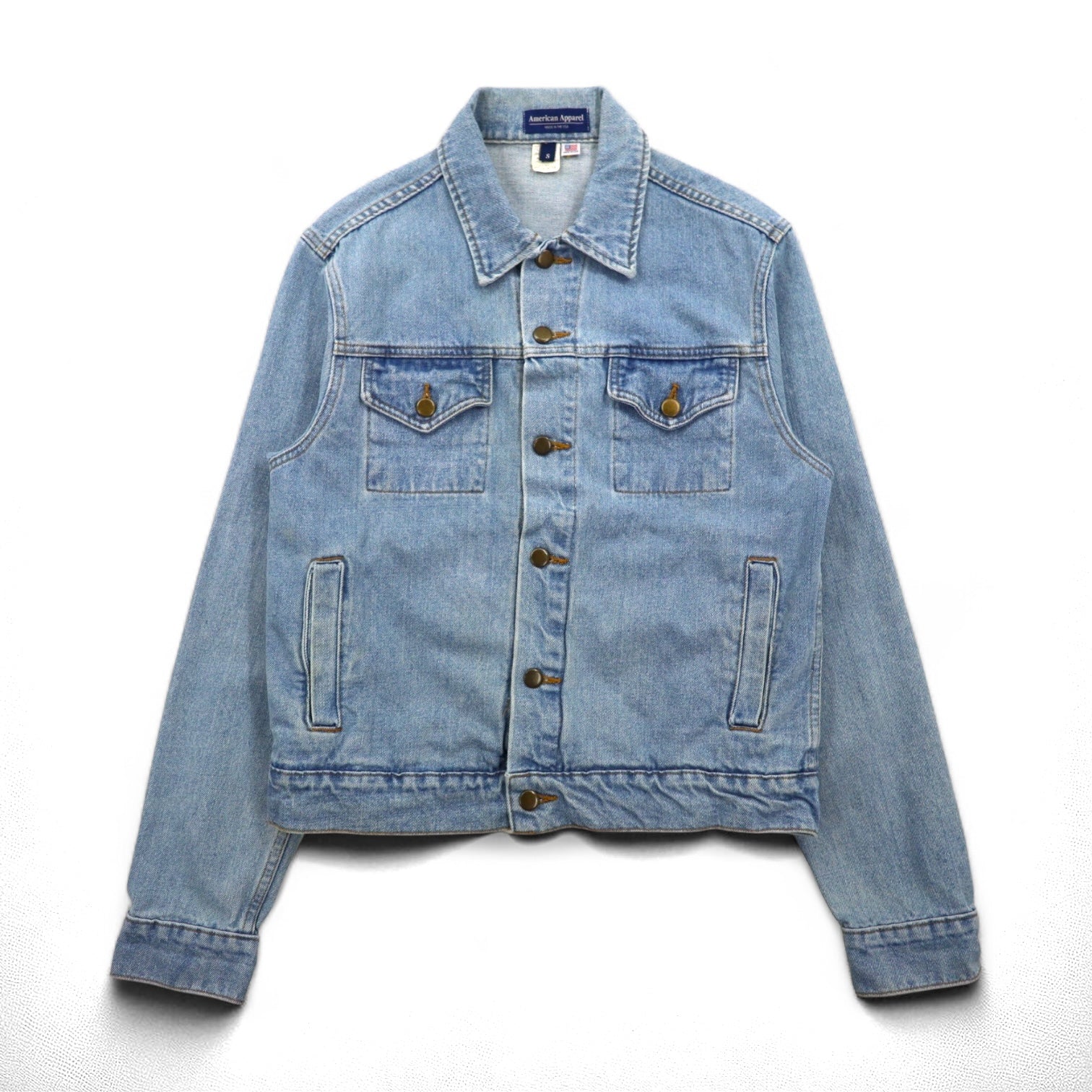American Apparel USA Denim Jacket G Jean S Indigo Blue Cotton