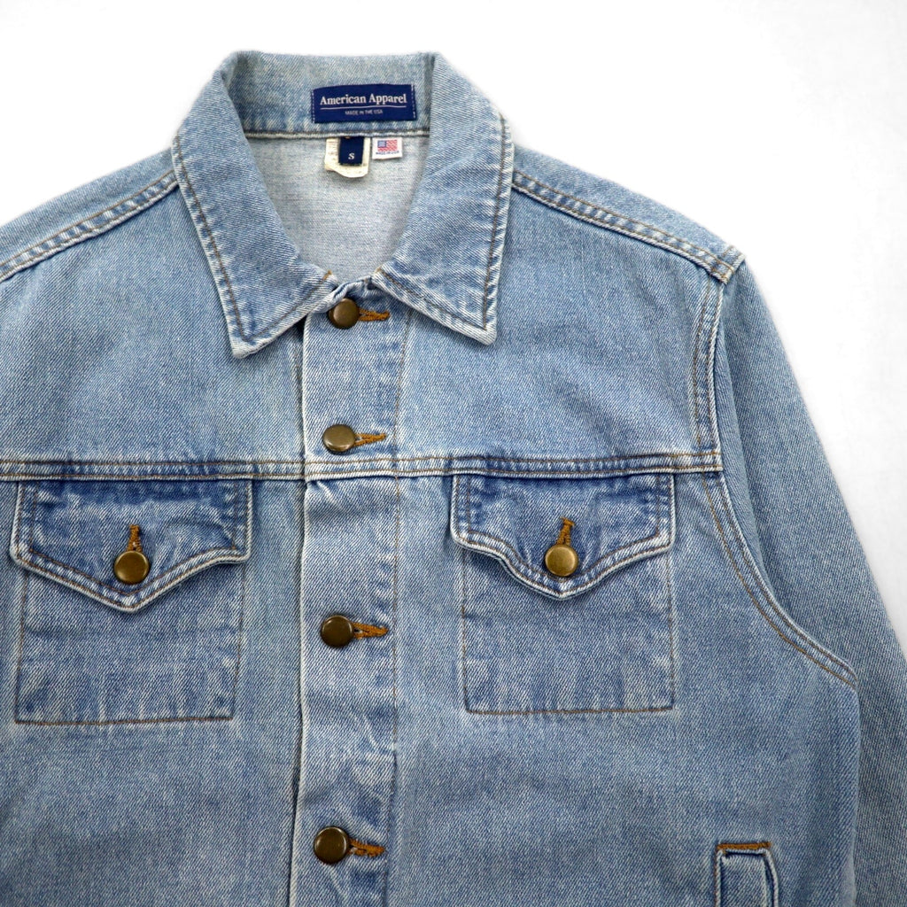 American Apparel USA Denim Jacket G Jean S Indigo Blue Cotton