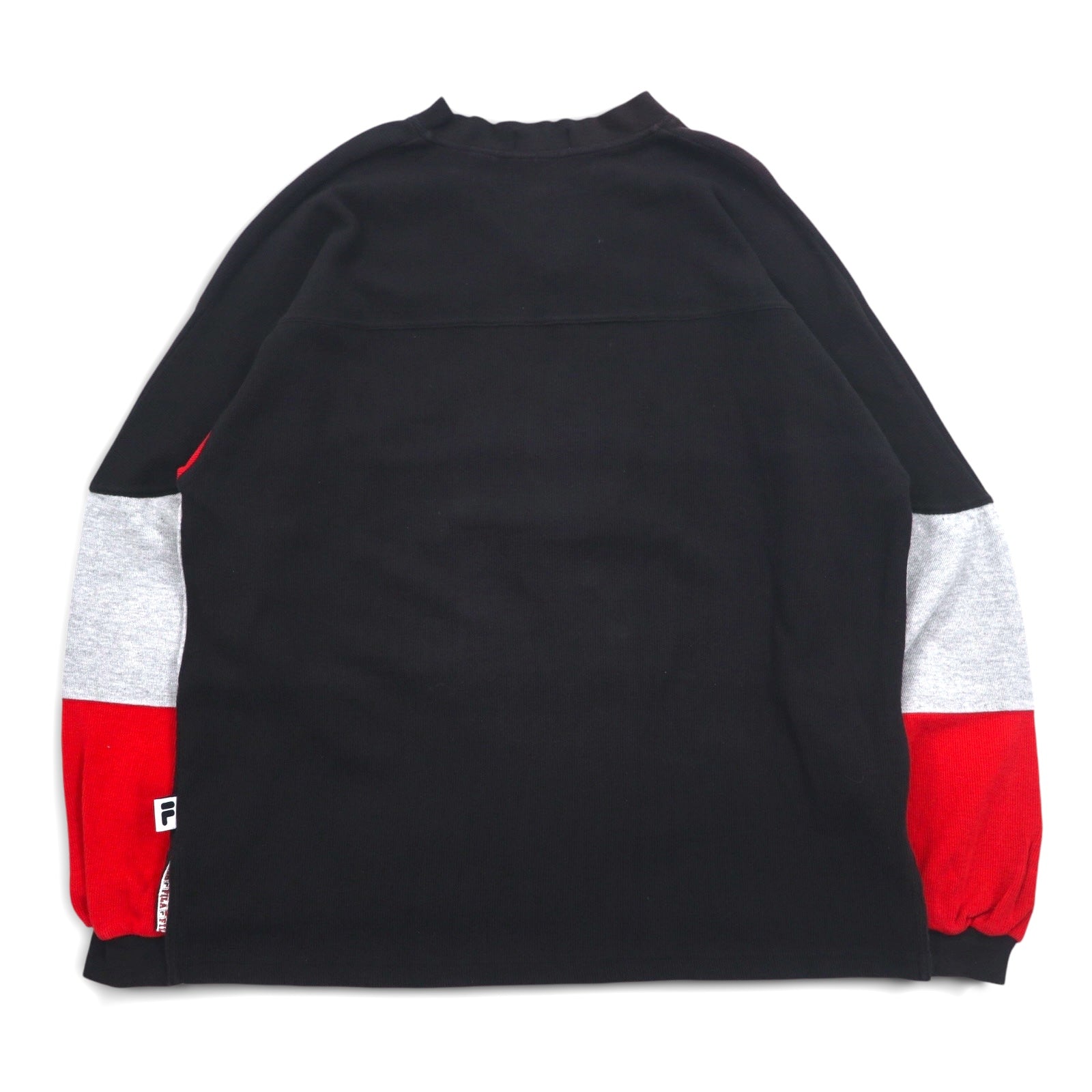 FILA 90年代 Vネック スウェット L ブラック コットン