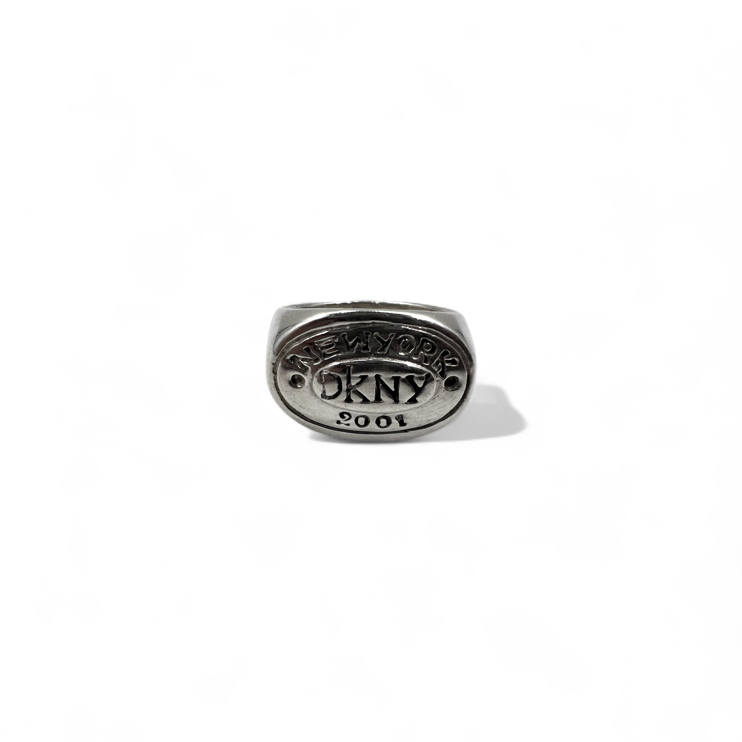 DKNY 00年代 シグネットリング 指輪 15号 シルバー 925 NEW YORK 2001