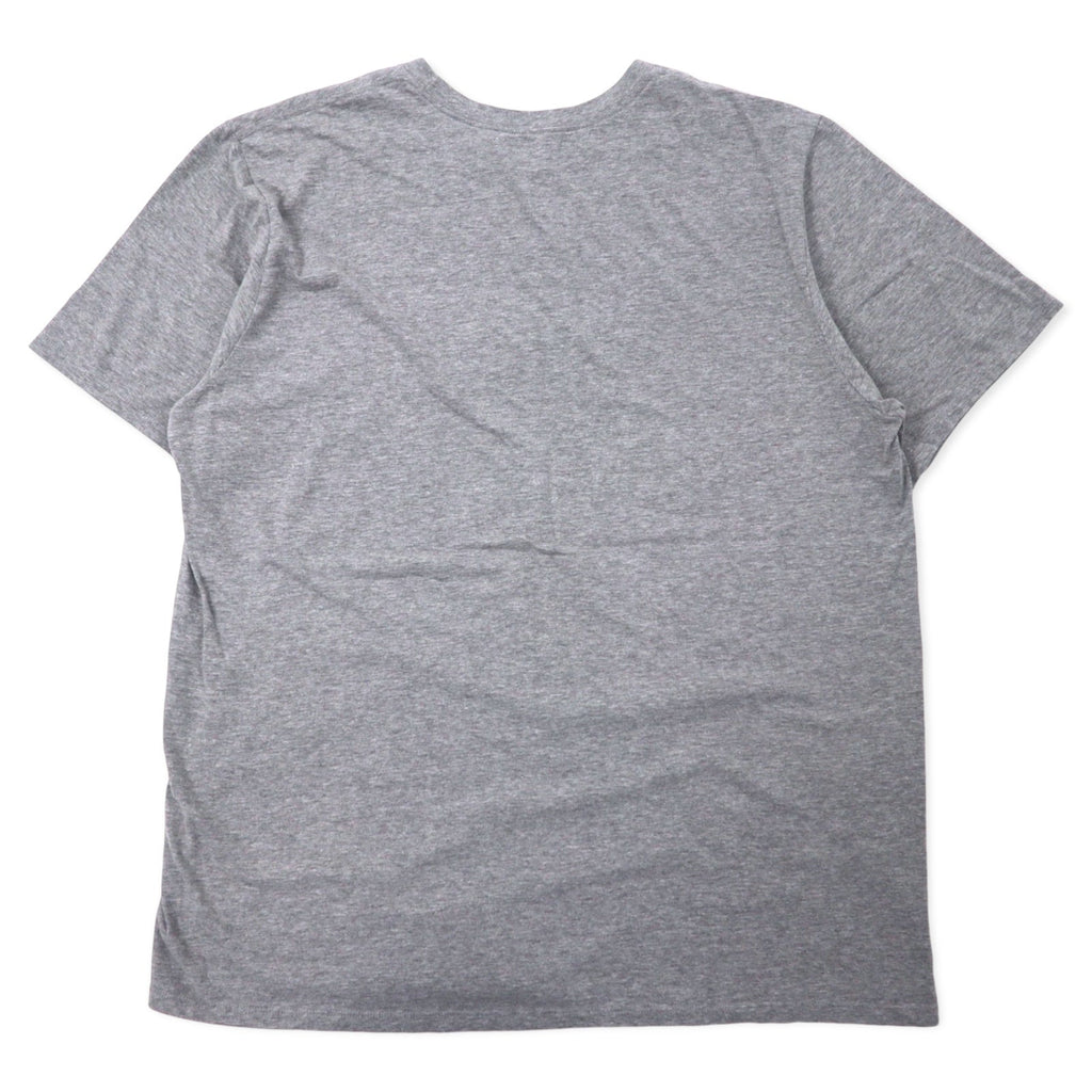 NIKE スウォッシュロゴ プリント Tシャツ XXL グレー コットン ATHLETIC CUT ビッグサイズ エルサルバドル製