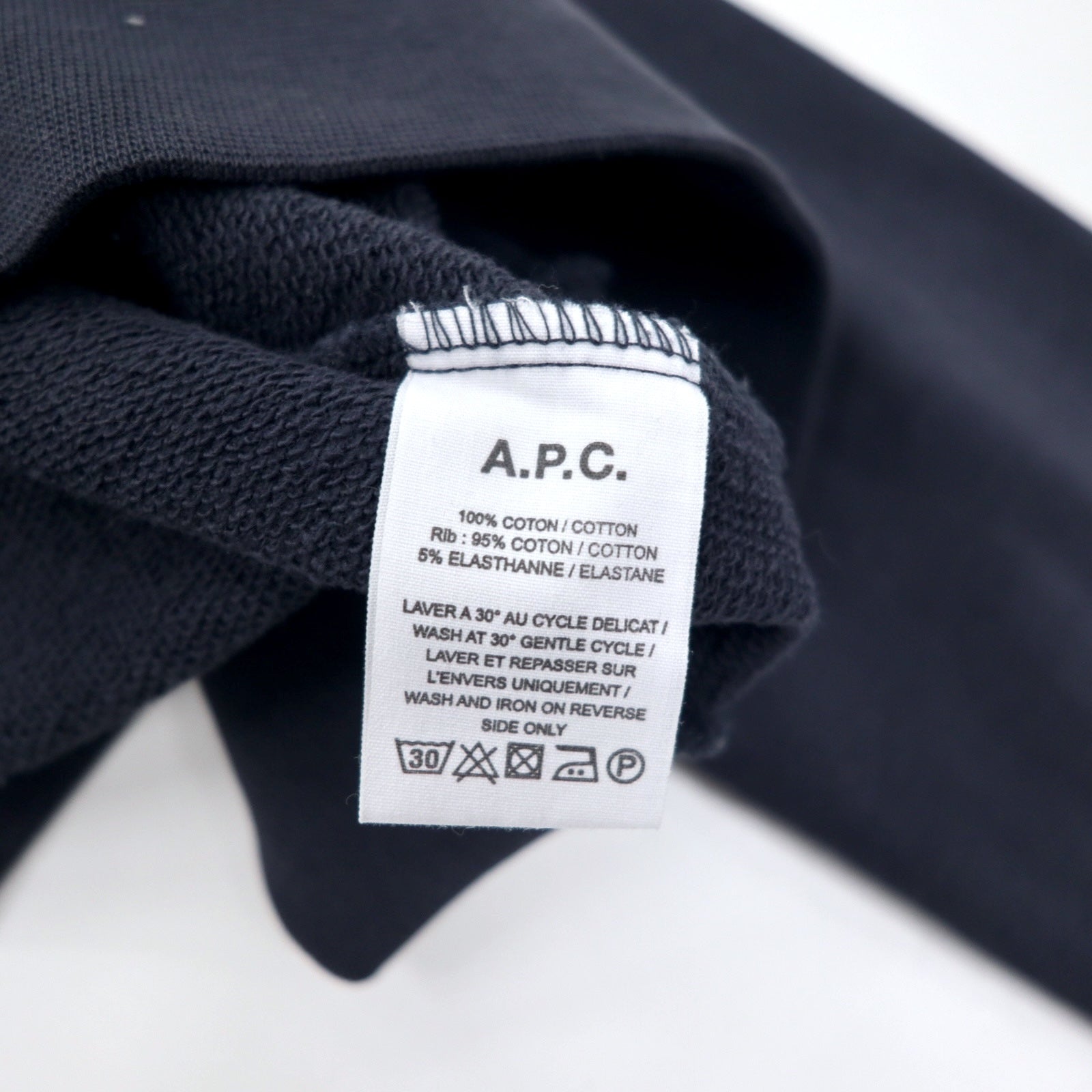 Felpa con stampa A.P.C. XS blu navy cotone V2.0 by touitronic