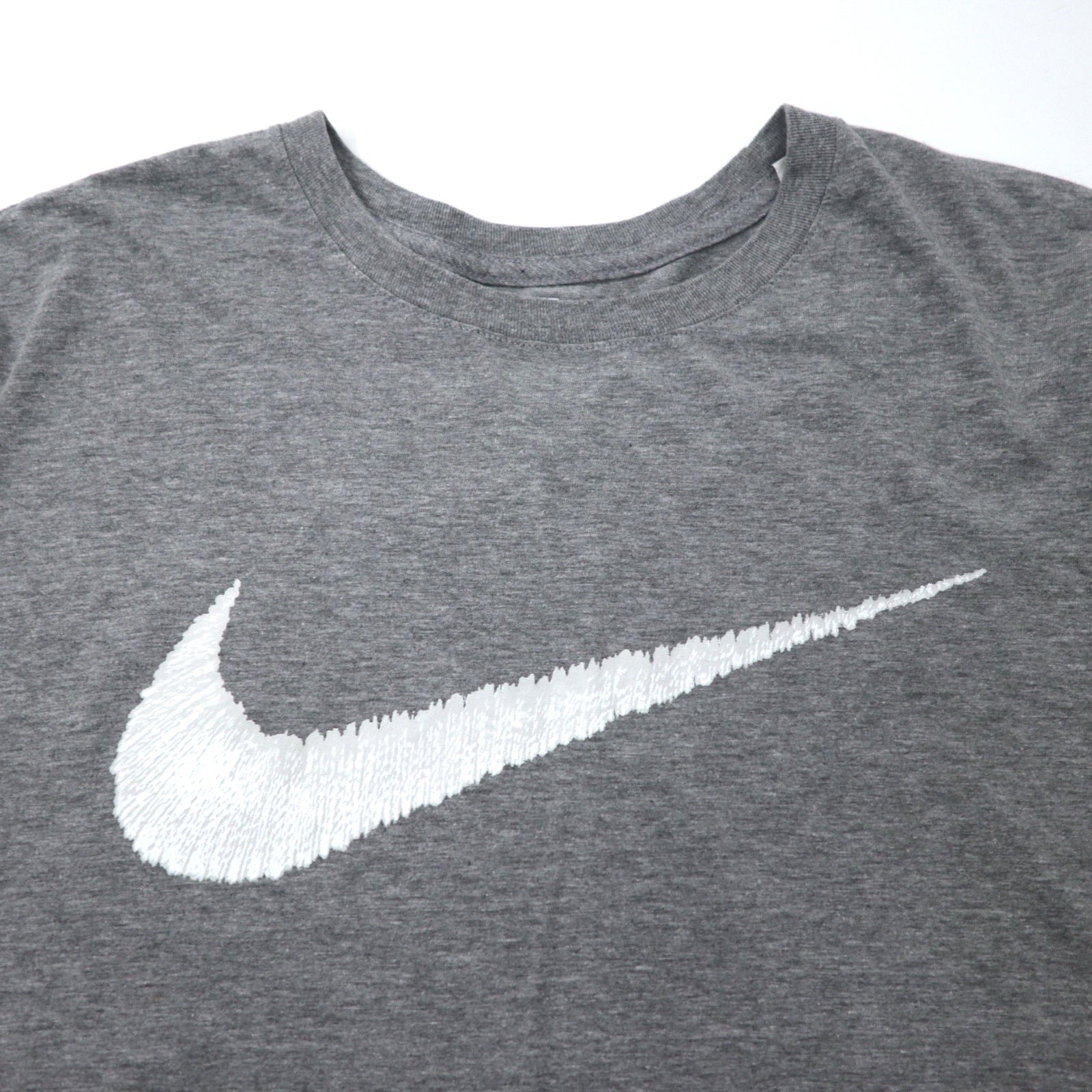 T-Shirt Nike con stampa logo Swoosh, taglia XXL, grigio, cotone, taglio atletico, taglia grande, prodotto a El Salvador