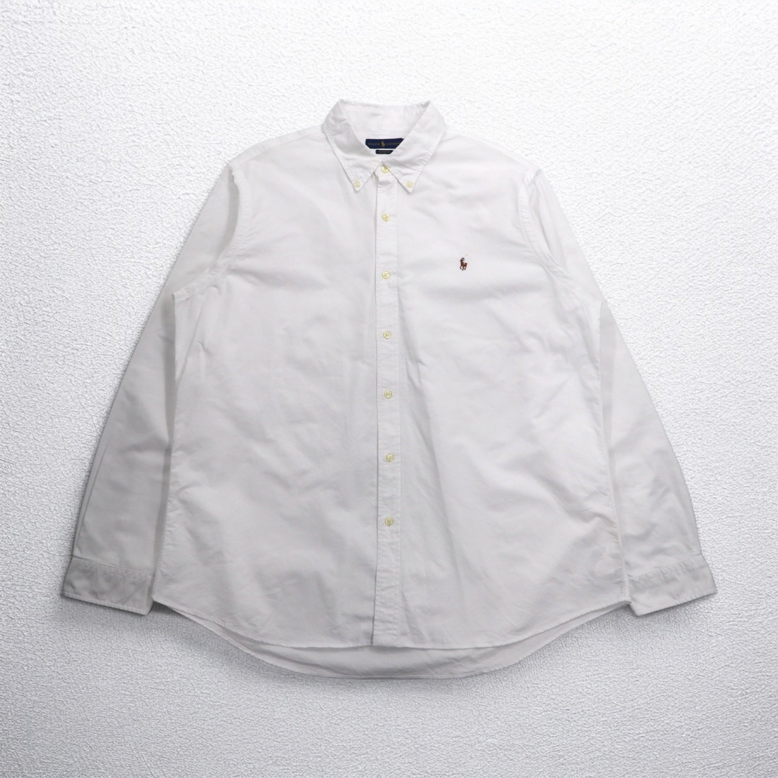 RALPH LAUREN Camicia Oxford button-down 2XL bianca CLASSIC FIT con ricamo piccolo pony
