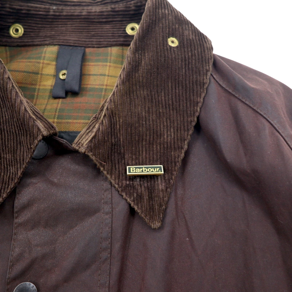 BARBOUR Made in England Beaufort Giacca Oliata 2XL Marrone Cotone Cerato 3 Royal Warrant