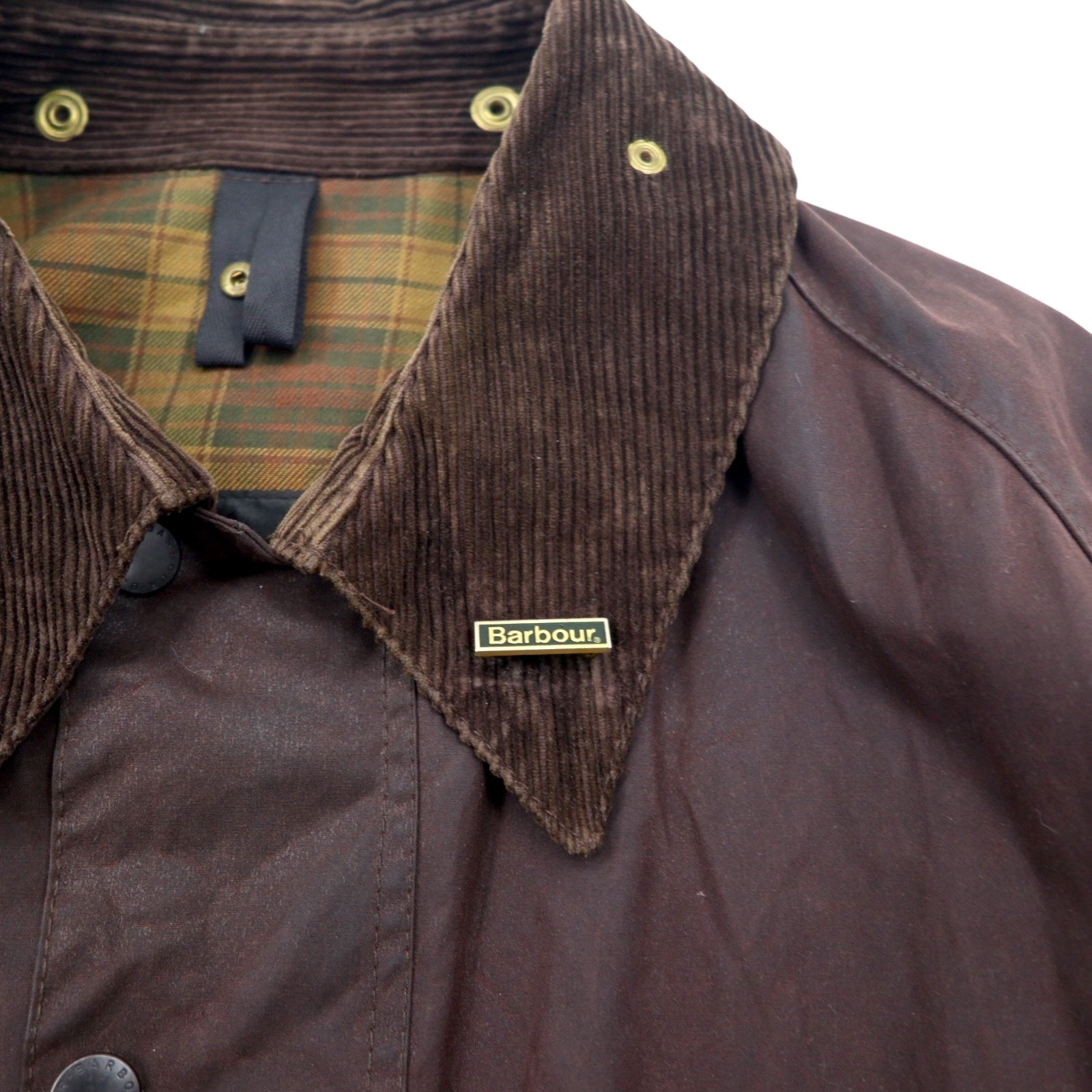 BARBOUR Made in England Beaufort Giacca Oliata 2XL Marrone Cotone Cerato 3 Royal Warrant