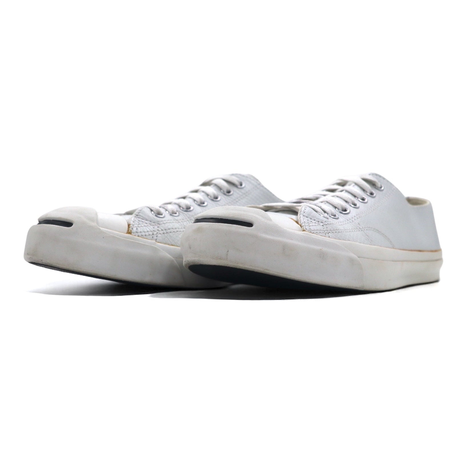 CONVERSE Jack Purcell, pelle goffrata serpente, JACK PURCELL EMBOS SNAKE, sneakers in pelle, 28 cm, bianco, 1CK500