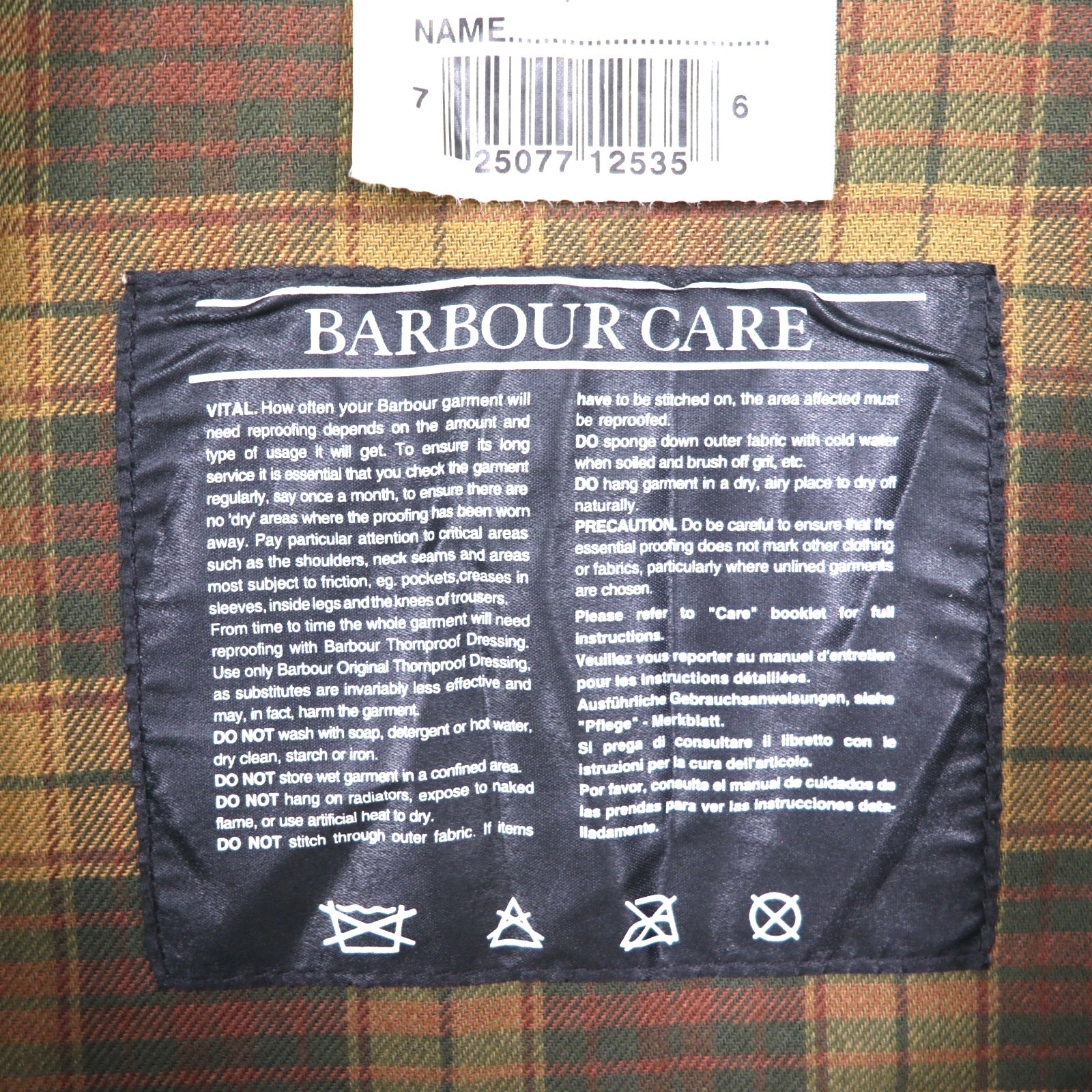 BARBOUR Made in England Beaufort Giacca Oliata 2XL Marrone Cotone Cerato 3 Royal Warrant