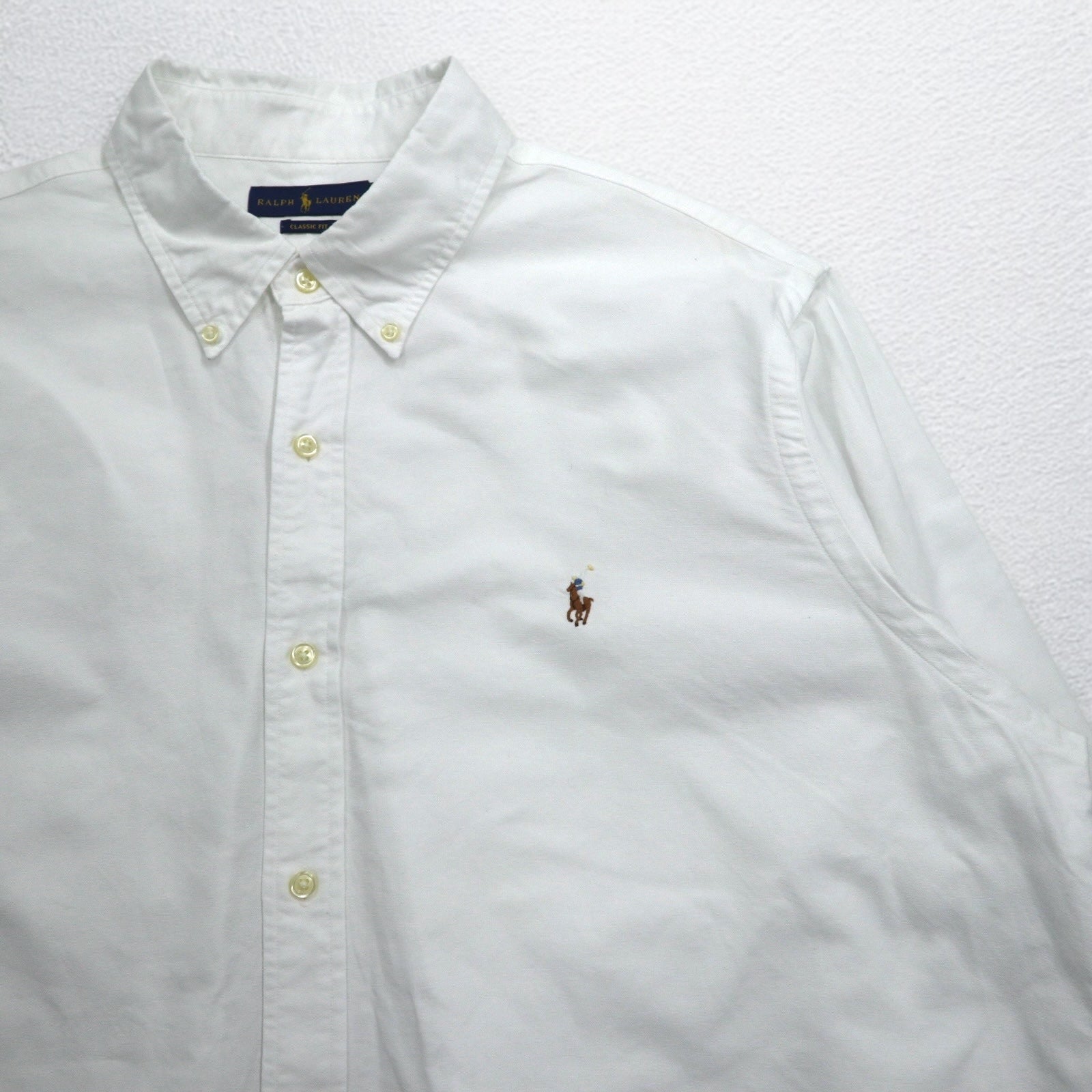 RALPH LAUREN Camicia Oxford button-down 2XL bianca CLASSIC FIT con ricamo piccolo pony