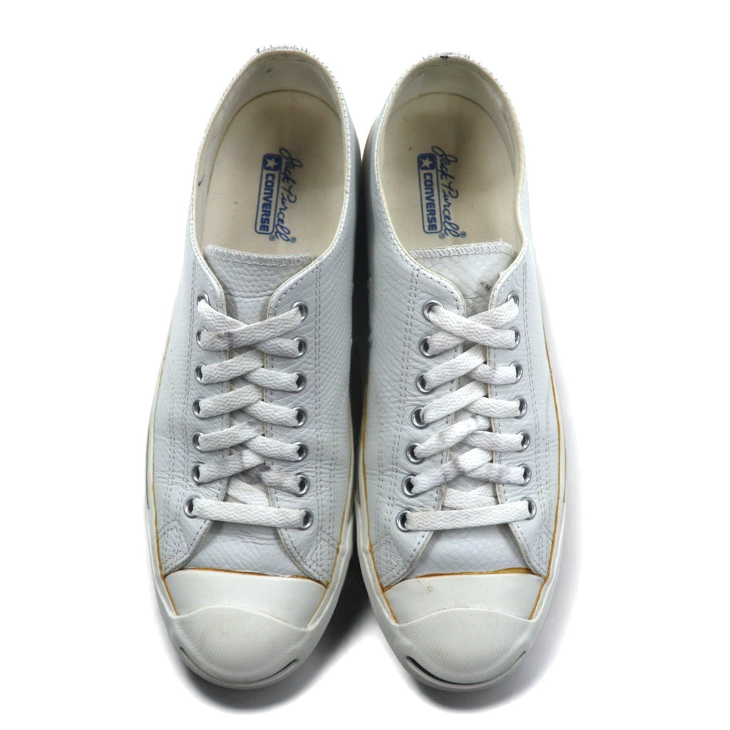 CONVERSE Jack Purcell, pelle goffrata serpente, JACK PURCELL EMBOS SNAKE, sneakers in pelle, 28 cm, bianco, 1CK500
