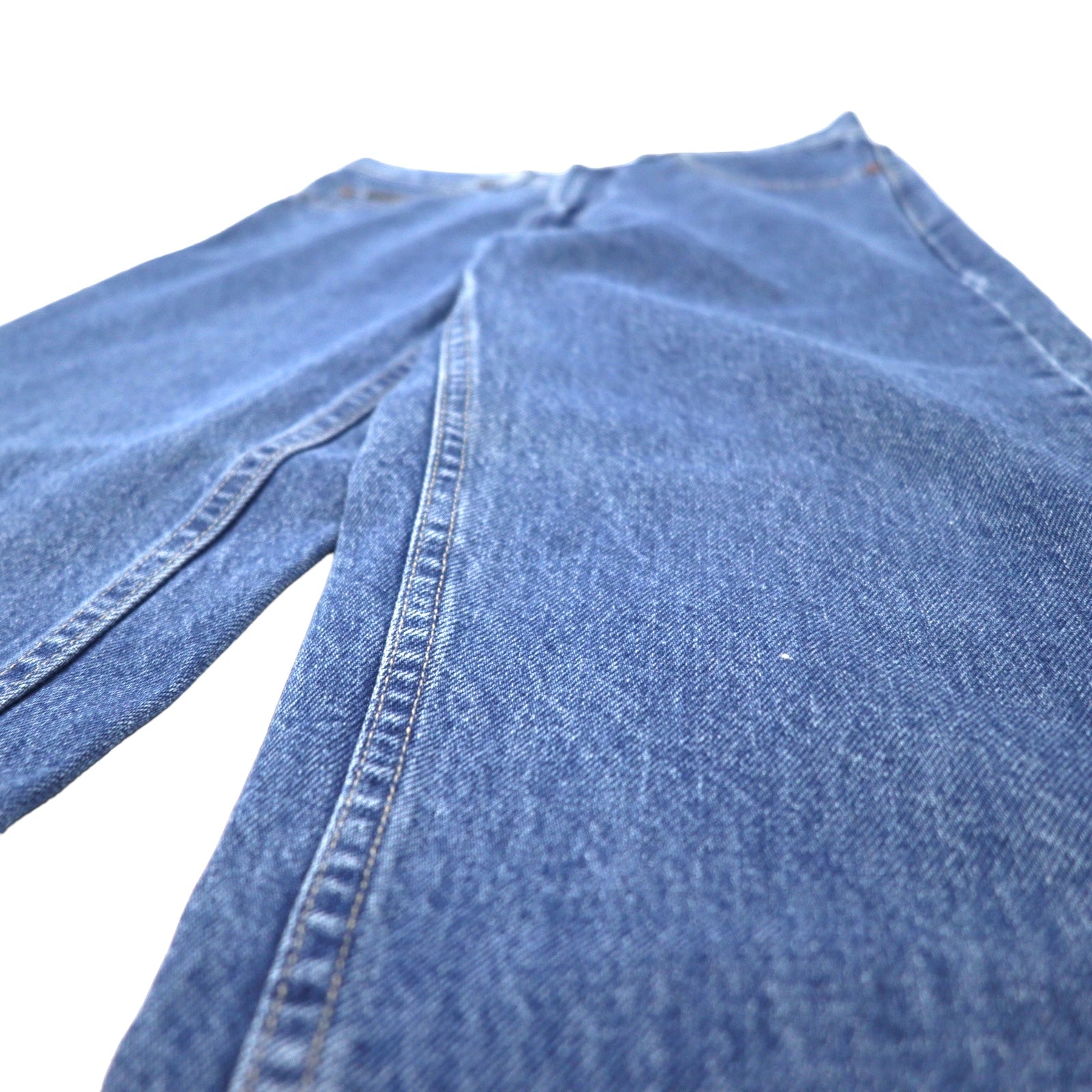 DKNY (Donna Karan New York) USA Made Anni '90 Jeans Taglia 30 Blu Cotone Chiusura a cerniera Patch in pelle Articolo nuovo