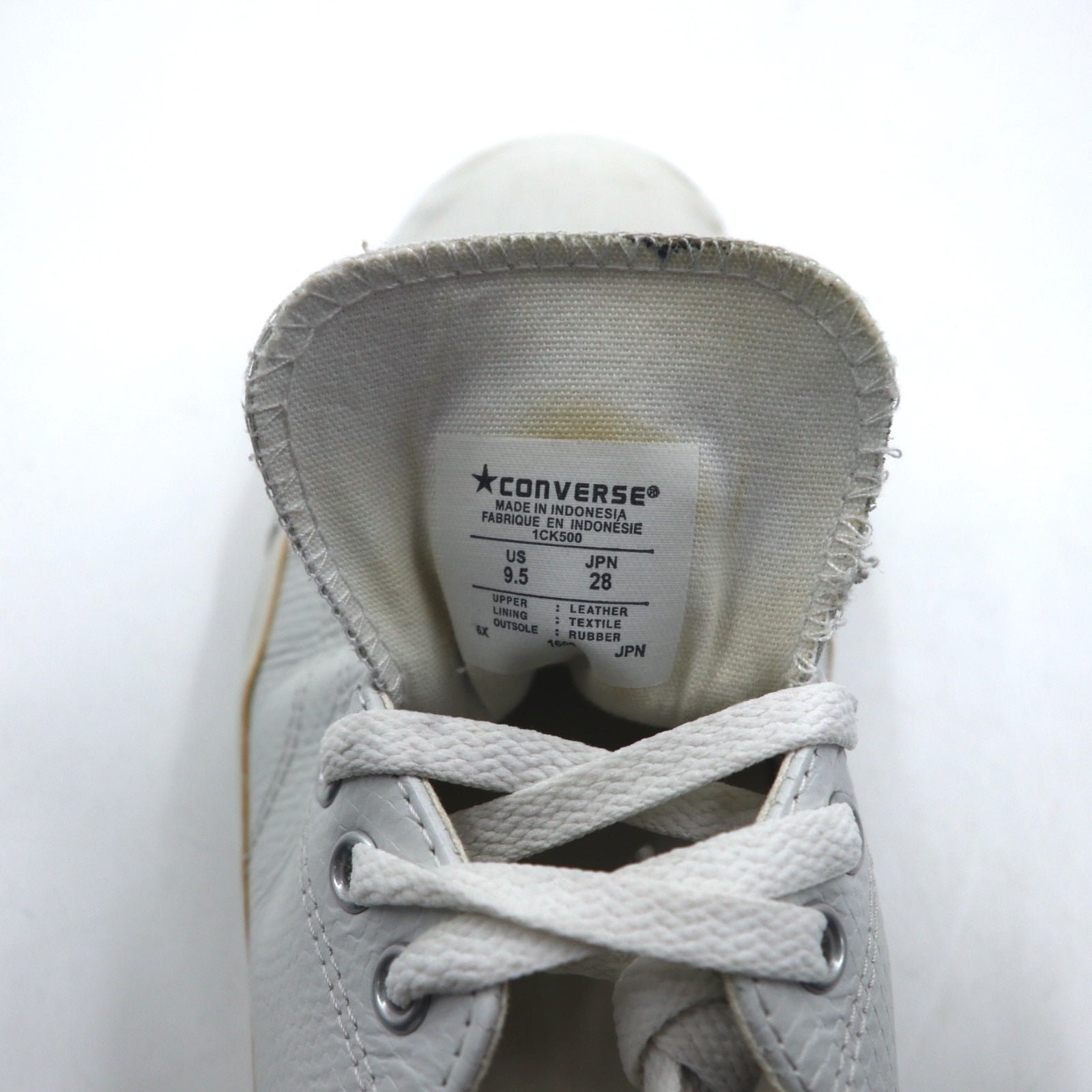 CONVERSE Jack Purcell, pelle goffrata serpente, JACK PURCELL EMBOS SNAKE, sneakers in pelle, 28 cm, bianco, 1CK500