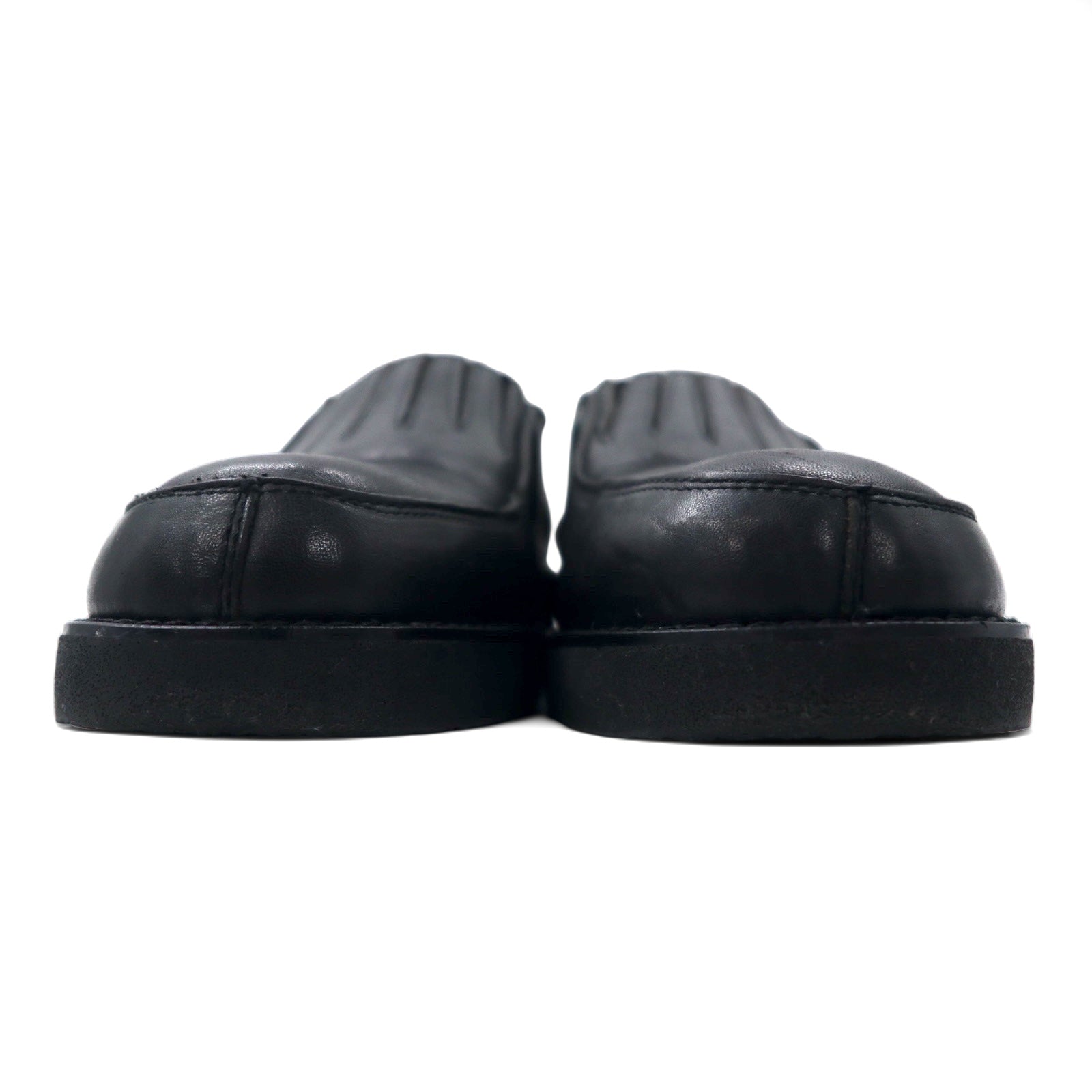COMME des GARCONS Moccasini slip-on con suola in gomma, taglia 24.5 cm, pelle nera