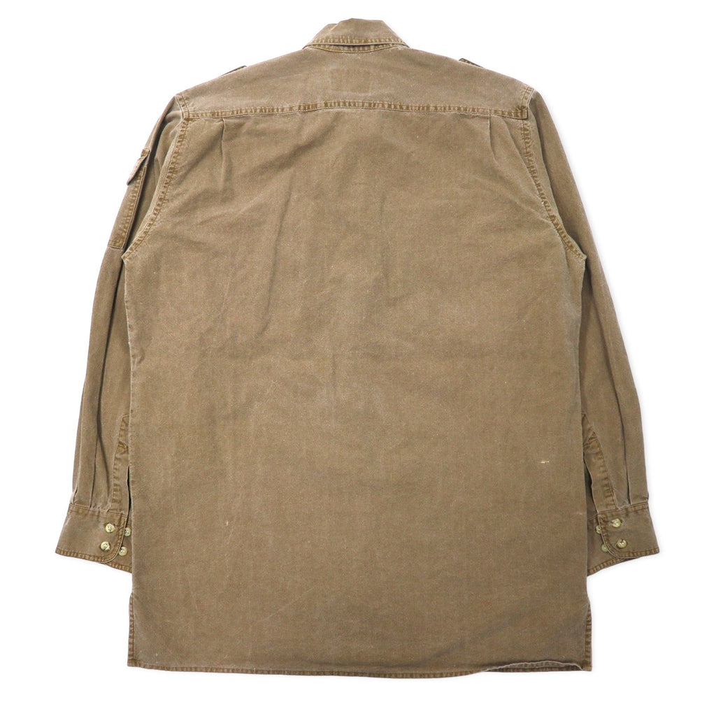 Cabela's 90年代 フィールドシャツ L カーキ コットン エポレット ミリタリー