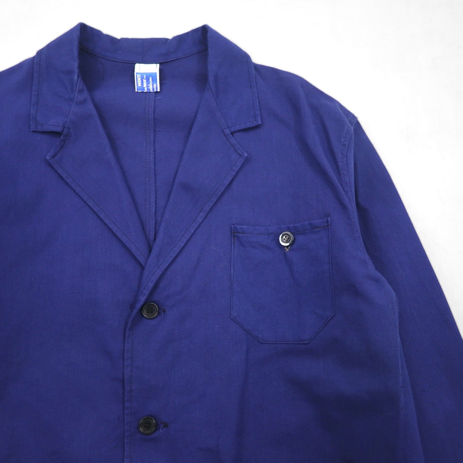 Giacca da lavoro vintage anni '70 Made in Italy FRATELLI MONTI anni '70 Giacca da lavoro europea Salopette XL Blu SANFOR