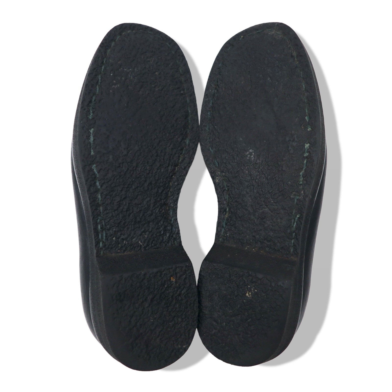 COMME des GARCONS Moccasini slip-on con suola in gomma, taglia 24.5 cm, pelle nera