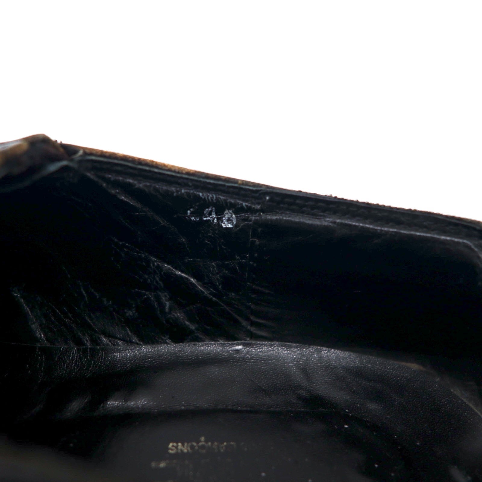 COMME des GARCONS Moccasini slip-on con suola in gomma, taglia 24.5 cm, pelle nera