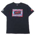 stussy N4 シャネルロゴ プリント Tシャツ L ブラック コットン