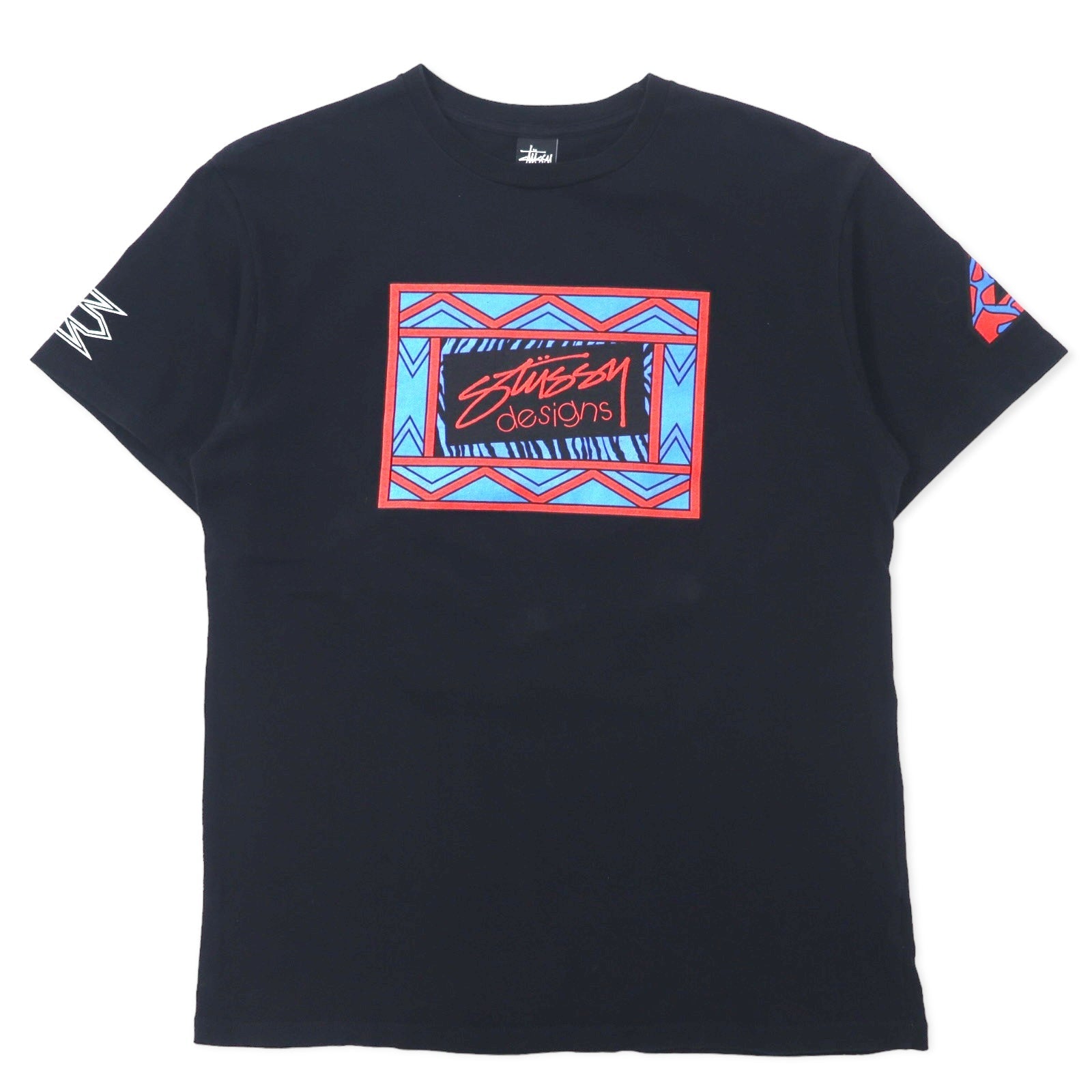 T-shirt Stussy N4 con stampa logo Chanel, taglia L, colore nero, in cotone