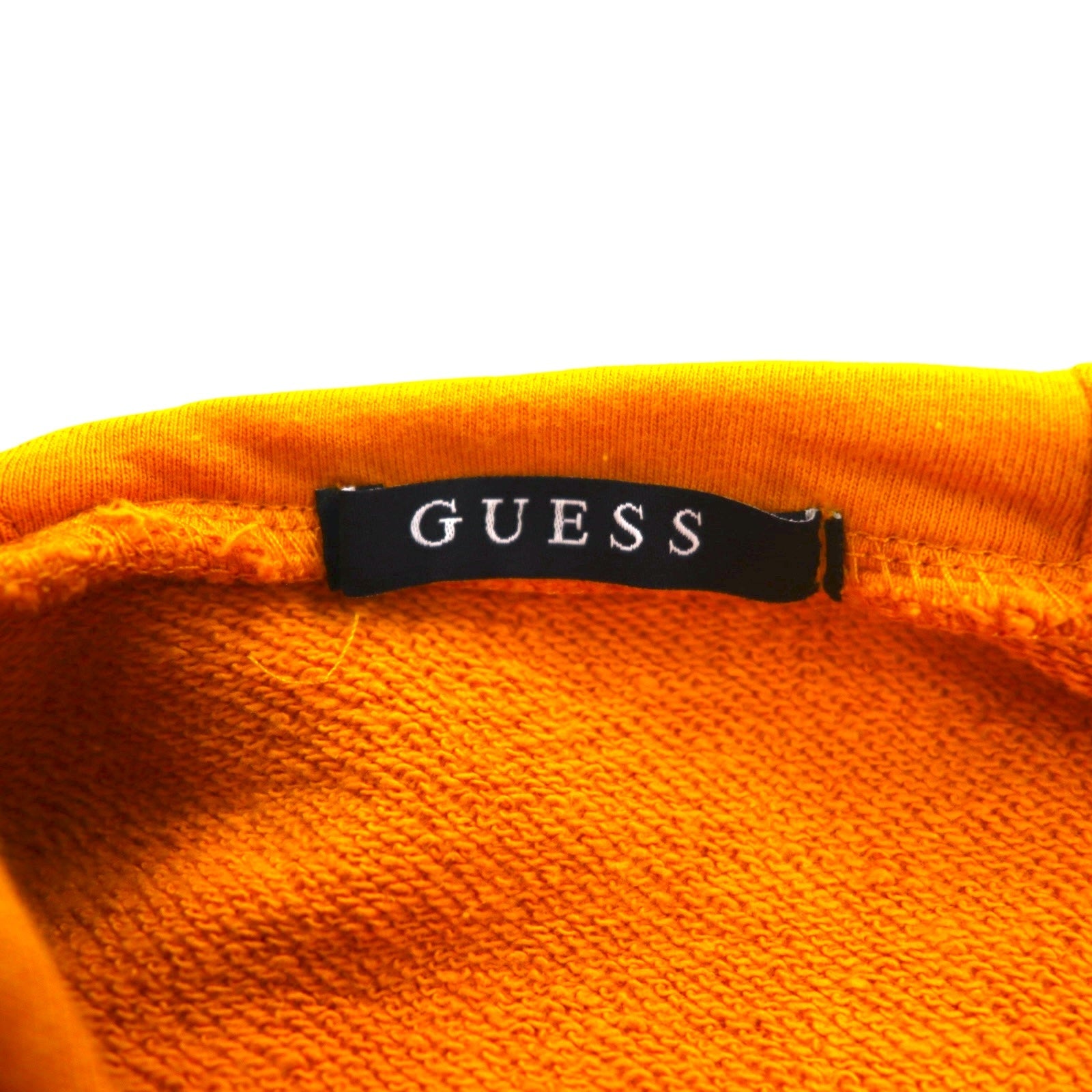 GUESS Felpa con cappuccio pullover con logo a triangolo ricamato M Giallo Cotone MI3K9471