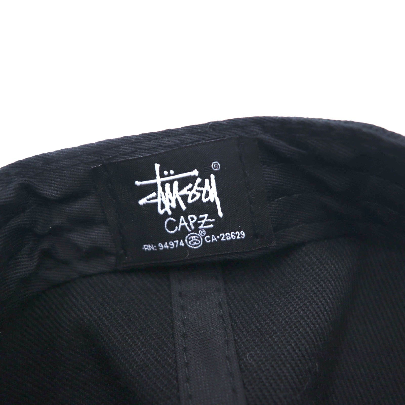 stussy CAPZ cappellino da baseball nero snapback ricamo logo stock logo Chanel