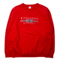 GILDAN Felpa stampa college XL rossa cotone interno felpato MIDDLEBERG TIGERS BASKETBALL oversize Made in Mexico