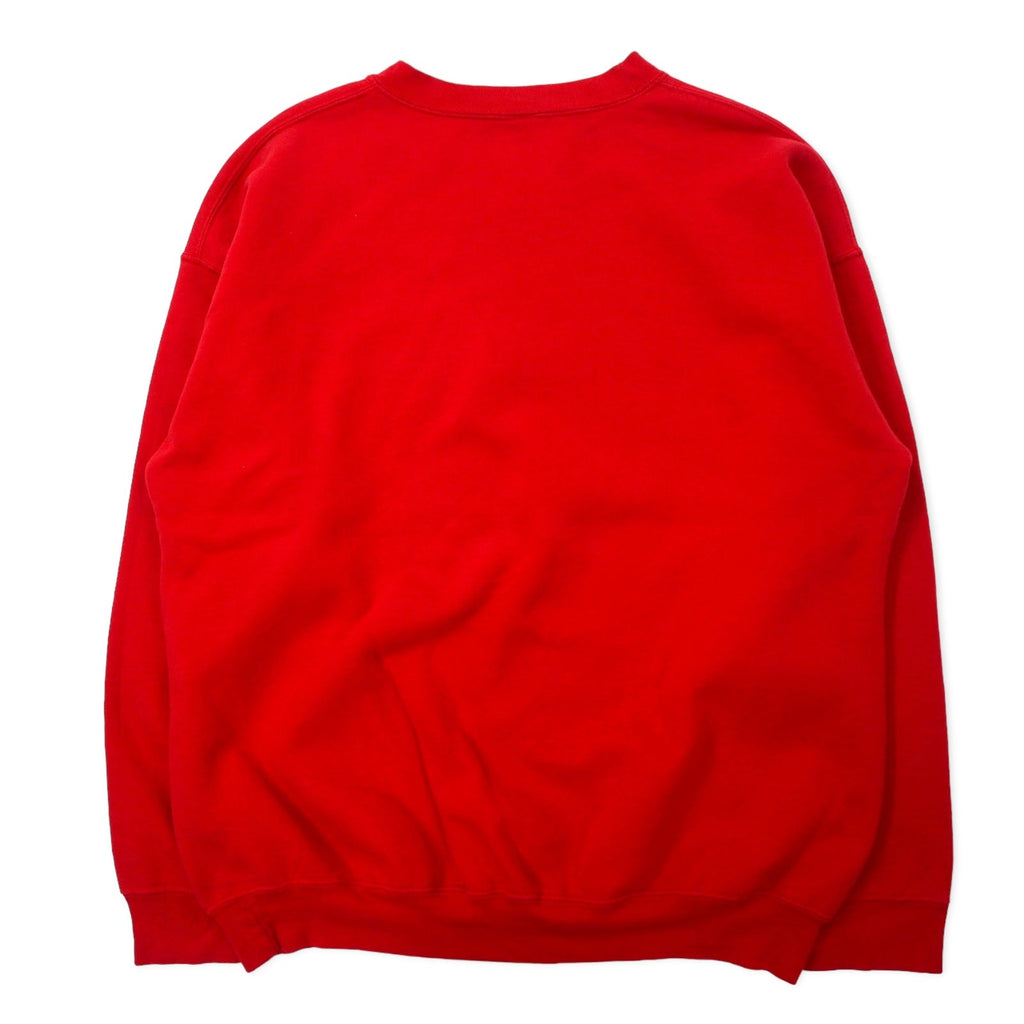 GILDAN Felpa stampa college XL rossa cotone interno felpato MIDDLEBERG TIGERS BASKETBALL oversize Made in Mexico
